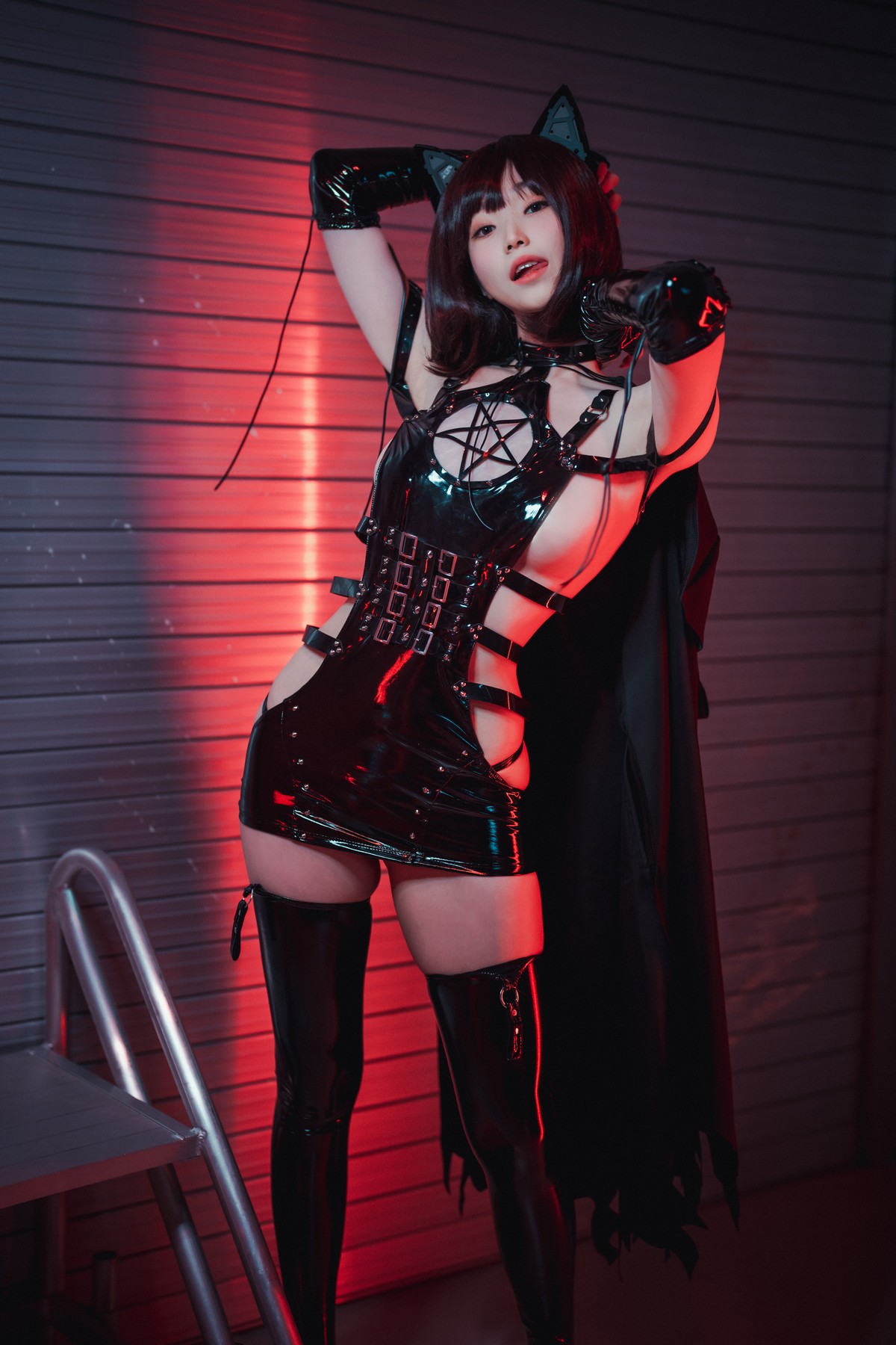 xgyw.top_[DJAWA]No.164_模特Bambi_Halloween Nightmare主题黑色皮质情趣服饰露豪乳诱惑写真76P
