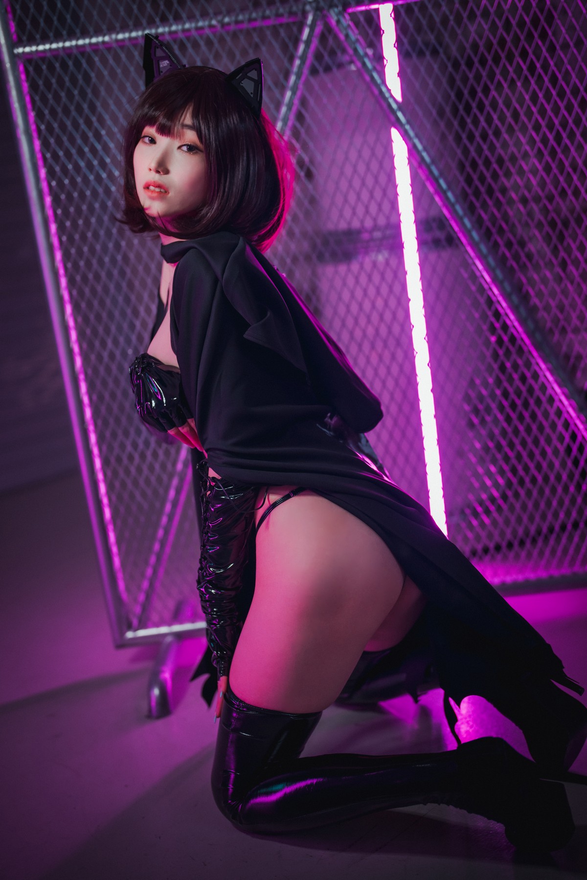xgyw.top_[DJAWA]No.164_模特Bambi_Halloween Nightmare主题黑色皮质情趣服饰露豪乳诱惑写真76P