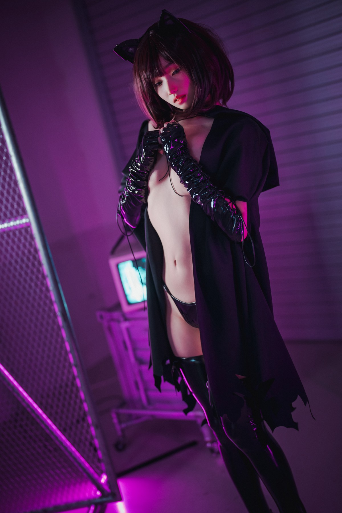 xgyw.top_[DJAWA]No.164_模特Bambi_Halloween Nightmare主题黑色皮质情趣服饰露豪乳诱惑写真76P