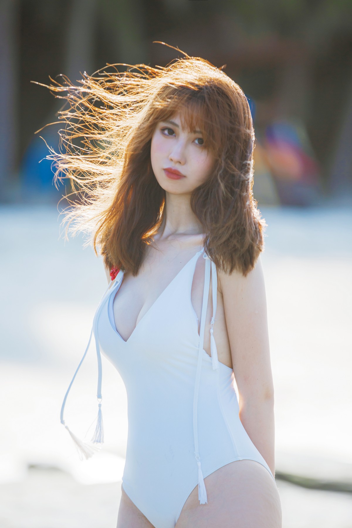 xgyw.top_次元少女念雪ww日暮温柔主题户外海边性感白色连体比基尼秀完美身材诱惑写真39P