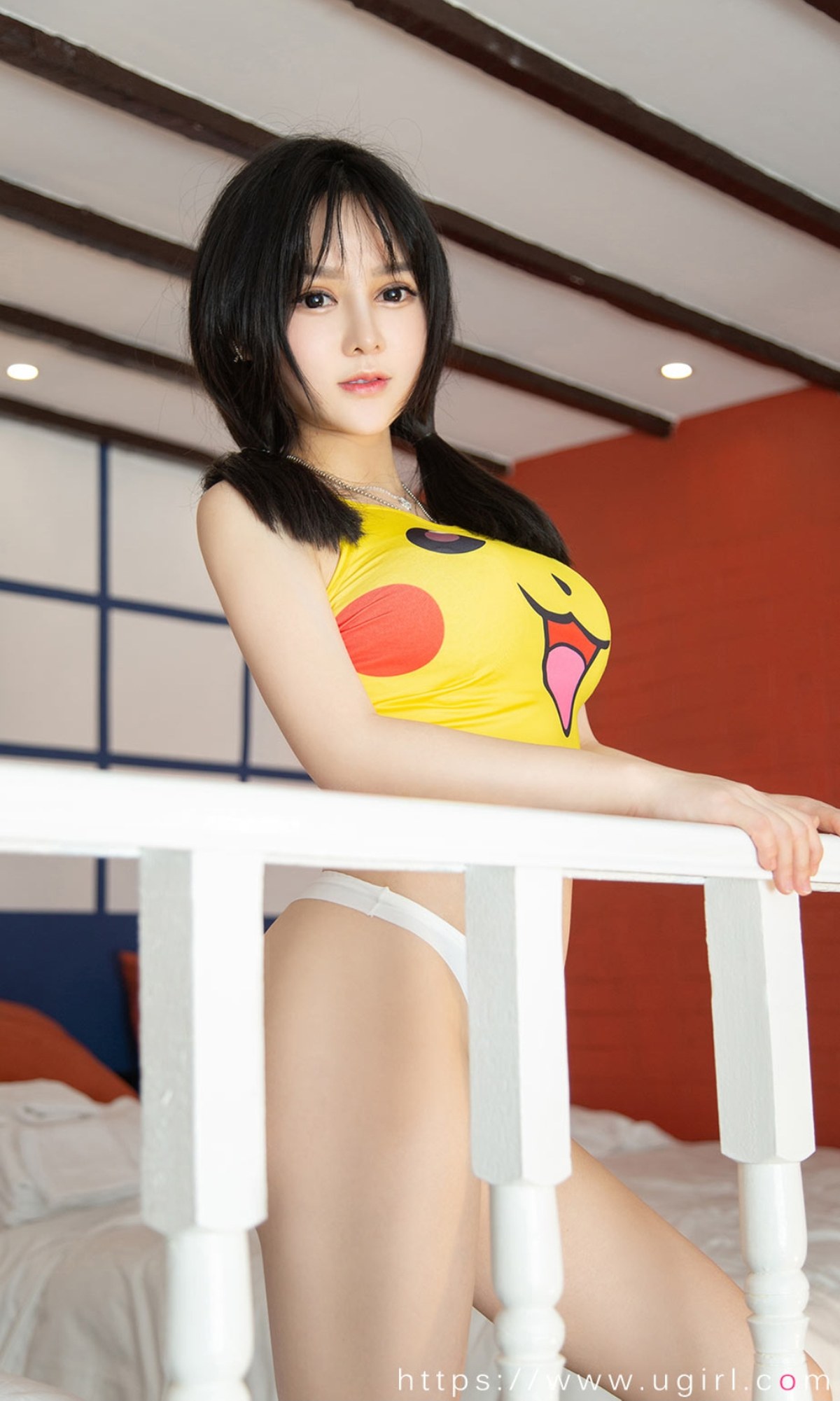 xgyw.top_[Ugirls爱尤物]No.2394_模特安琪拉性感缕空蕾丝内衣 皮卡丘卡通内衣迷人诱惑写真35P