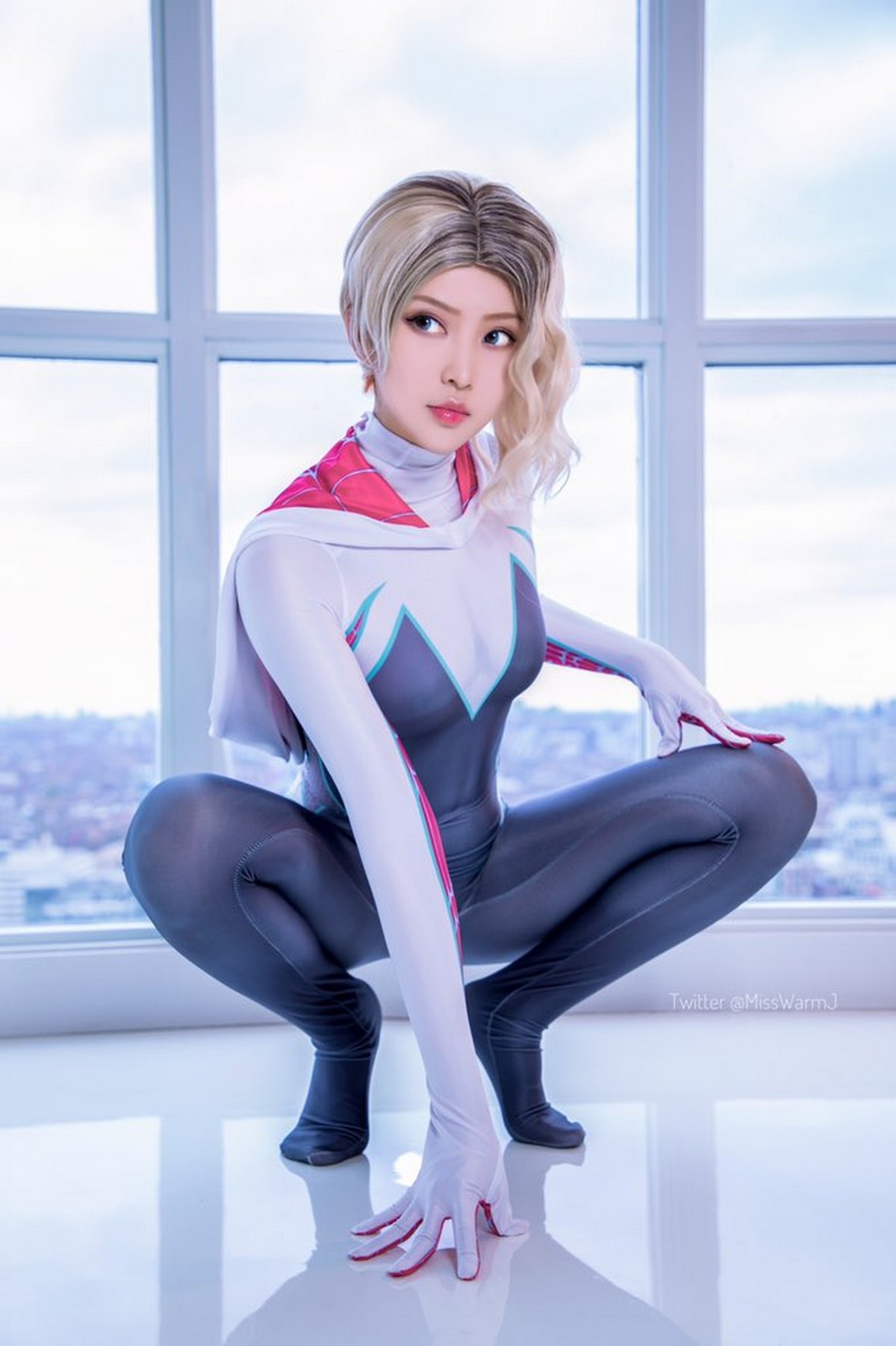 xgyw.top_网络美女MisswarmJ-Spider Gwen主题私房性感紧身蜘蛛侠服饰秀完美身材诱惑写真43P