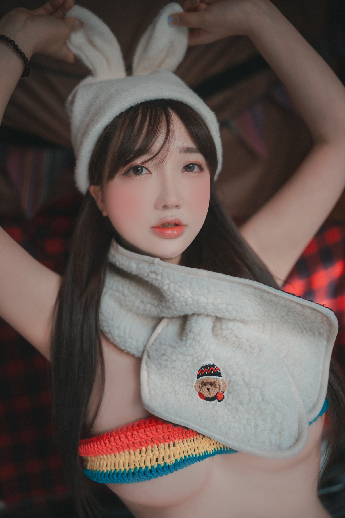 xgyw.top_[DJAWA]No.169_Yeeun_Romantic Winter Glamping主题白色针织内衣秀豪乳诱惑写真99P