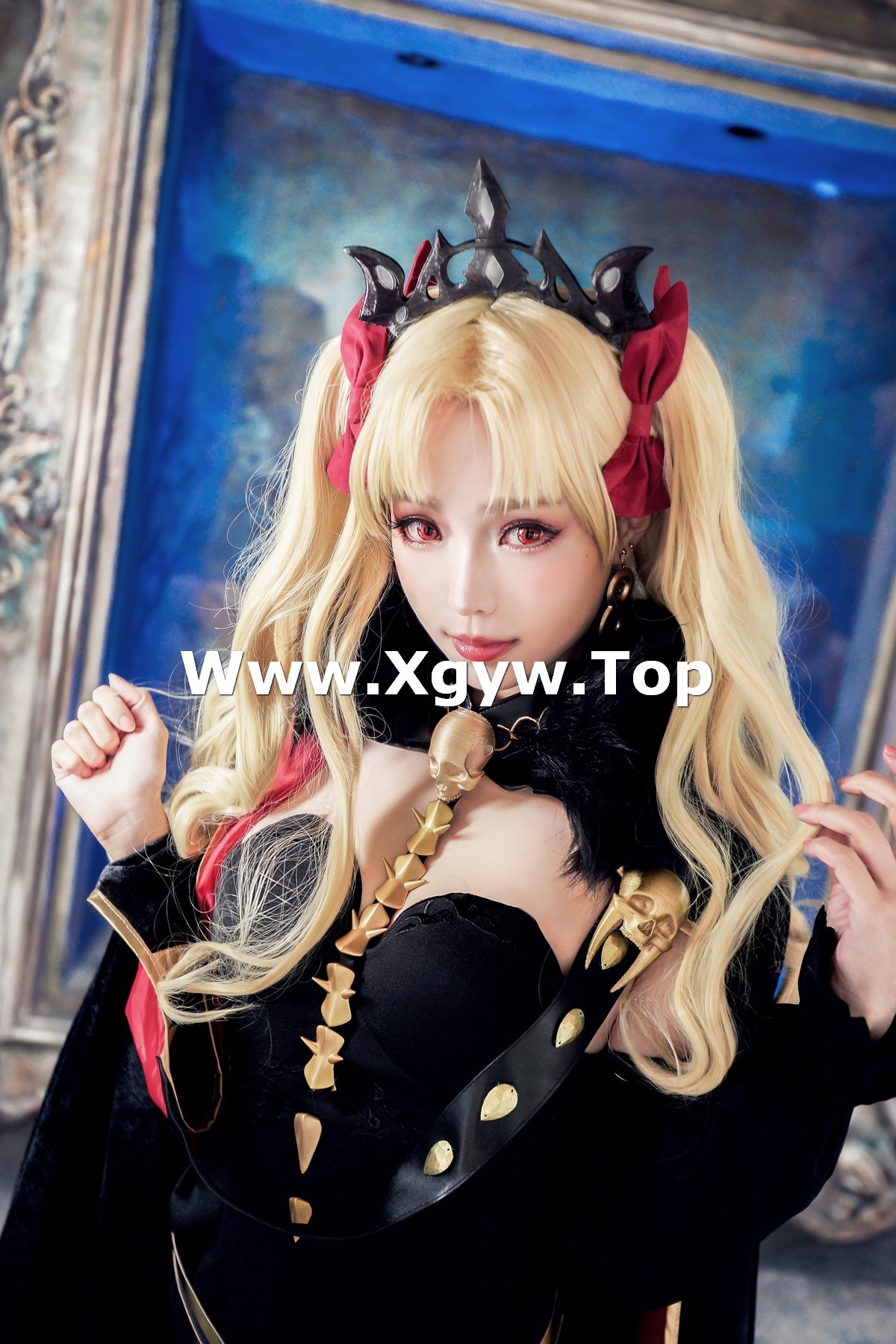 xgyw.top_Coser妹子Ely_eee远坂凛弓凛主题私房沙发上性感黑色低胸服饰迷人诱惑写真42P