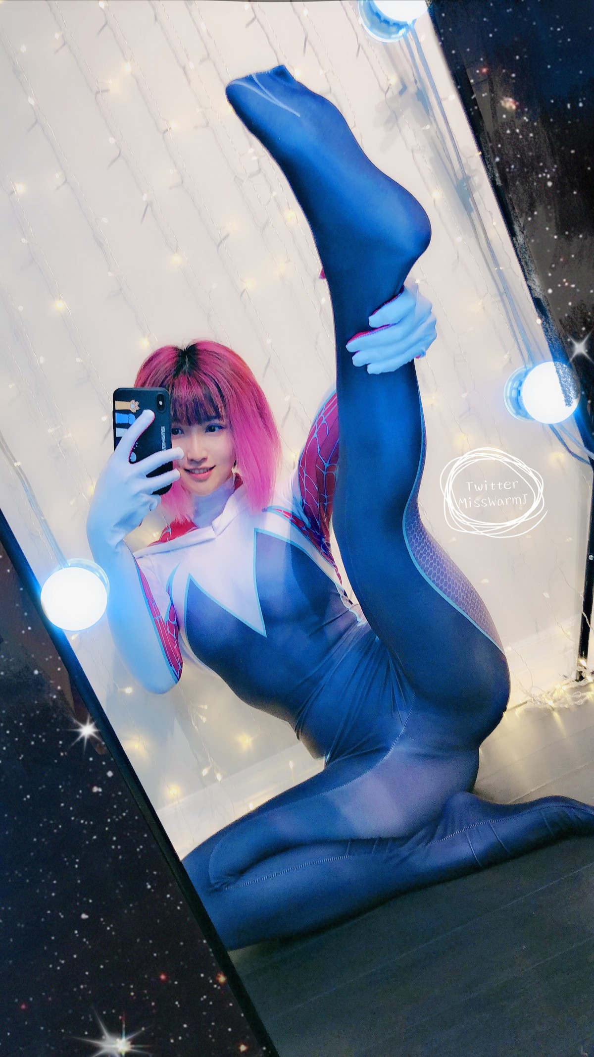 xgyw.top_网络美女MisswarmJ-Spider Gwen主题私房性感紧身蜘蛛侠服饰秀完美身材诱惑写真43P