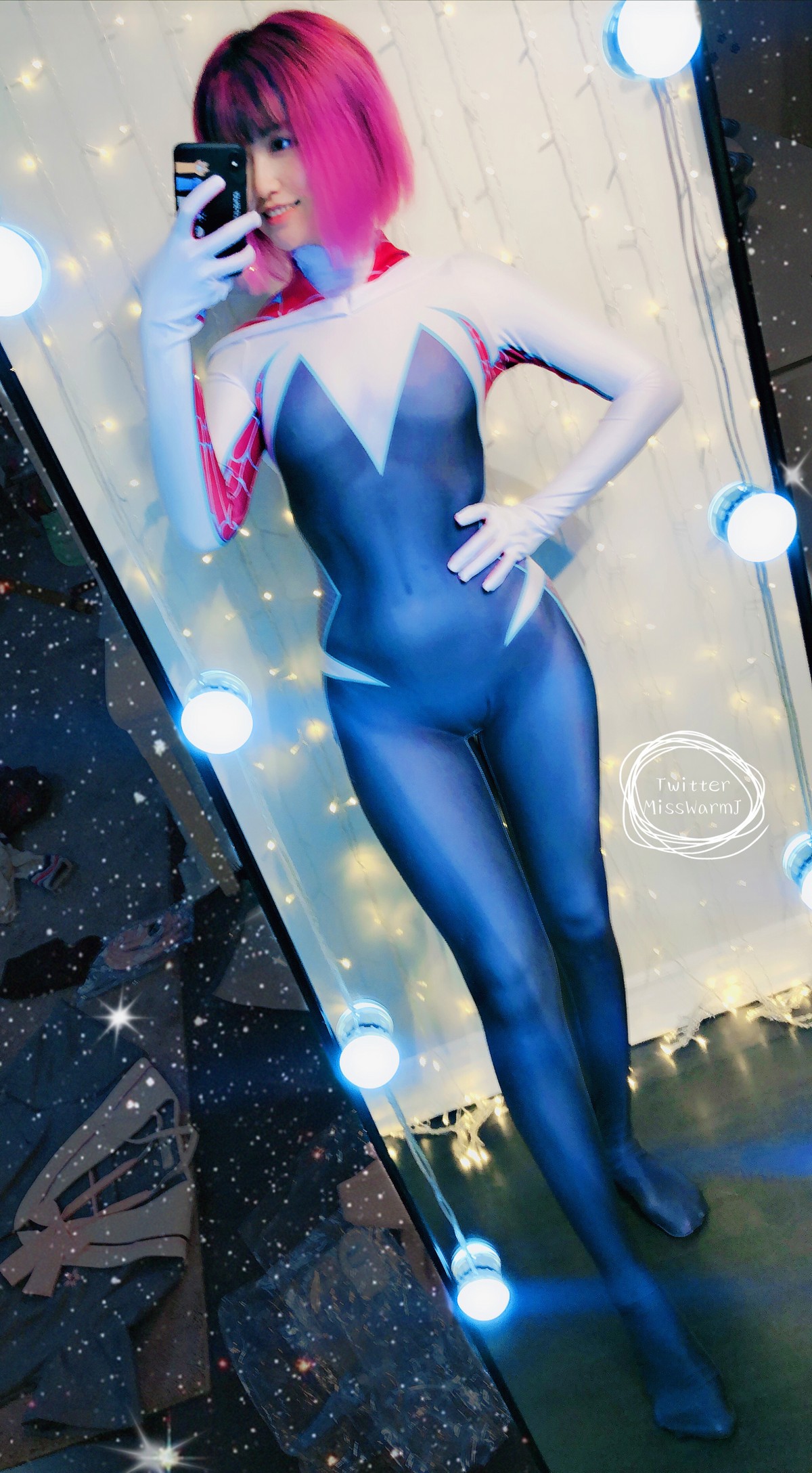 xgyw.top_网络美女MisswarmJ-Spider Gwen主题私房性感紧身蜘蛛侠服饰秀完美身材诱惑写真43P