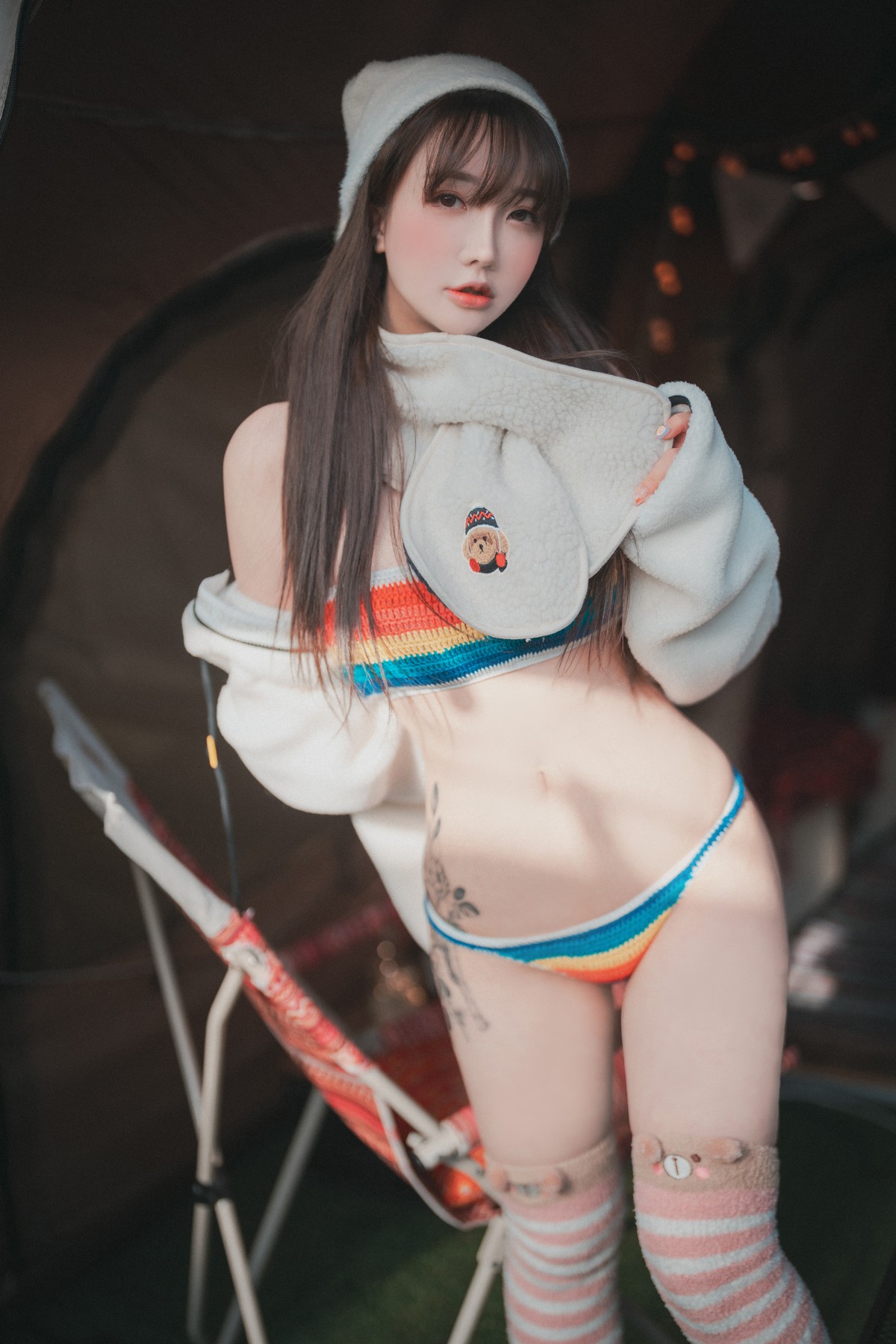 xgyw.top_[DJAWA]No.169_Yeeun_Romantic Winter Glamping主题白色针织内衣秀豪乳诱惑写真99P