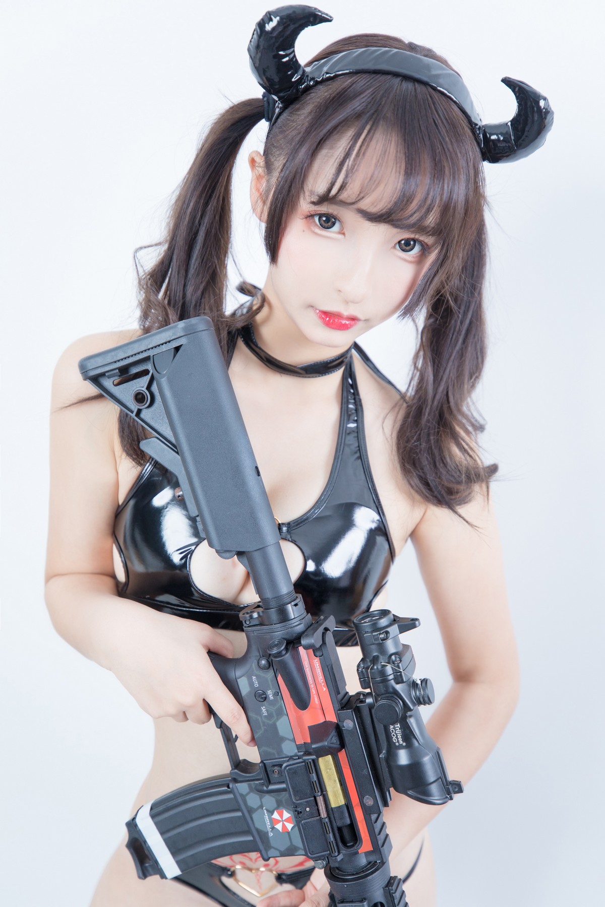 xgyw.top_萝莉美女神楽坂真冬美女武士主题性感黑色皮质服饰秀完美身材迷人诱惑写真150P