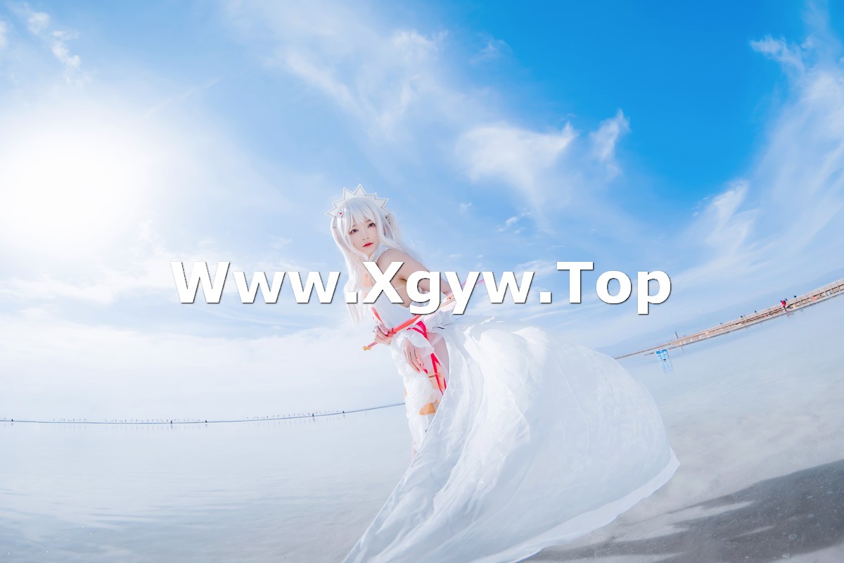 xgyw.top_网络美女桜桃喵伊莉雅主题户外海边沙滩性感白色薄透连体裙秀完美身材迷人写真27P