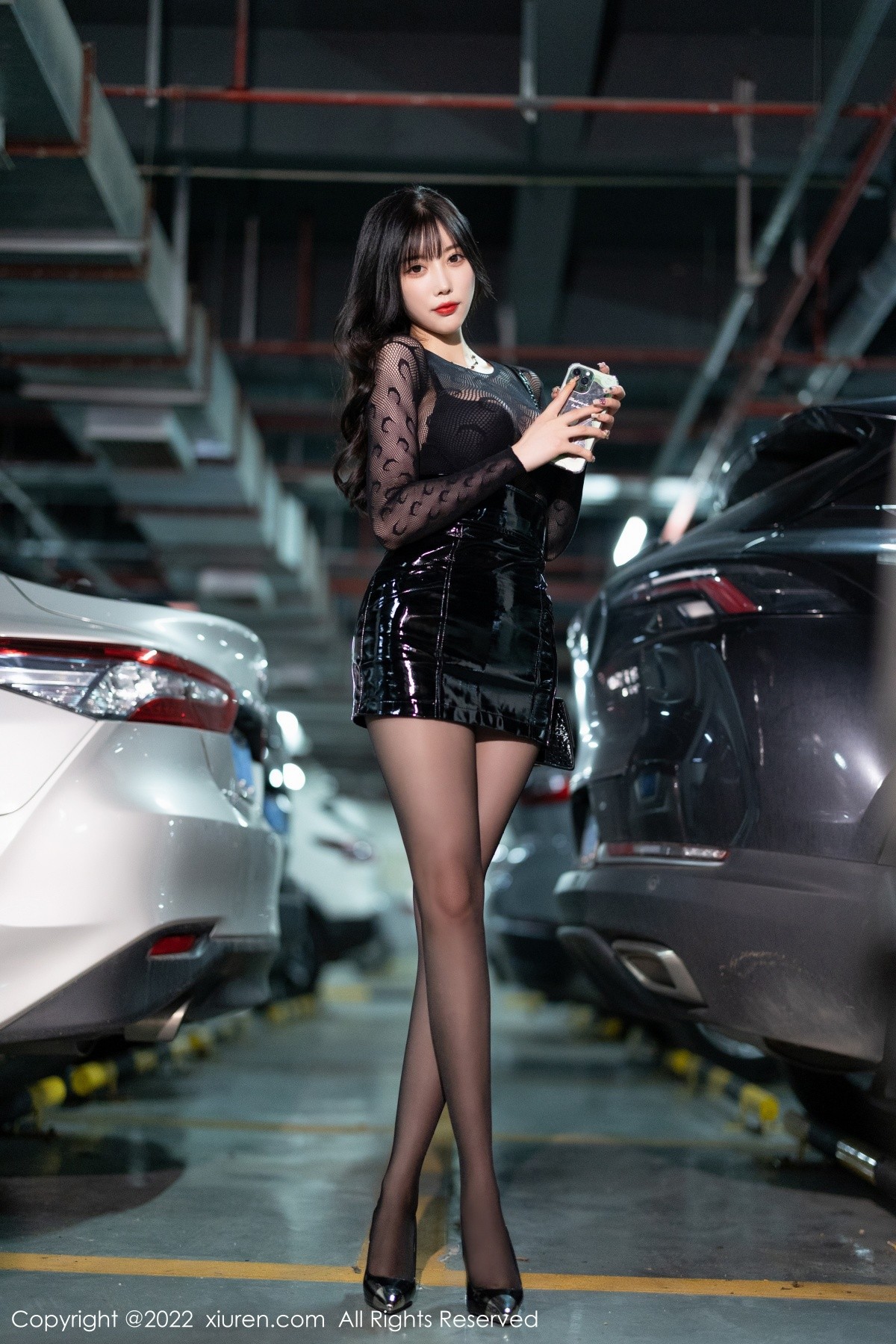 xgyw.top_XiuRen第5445期_女神杨晨晨Yome黑色网纱连衣裙露性感黑色内衣迷人诱惑写真81P