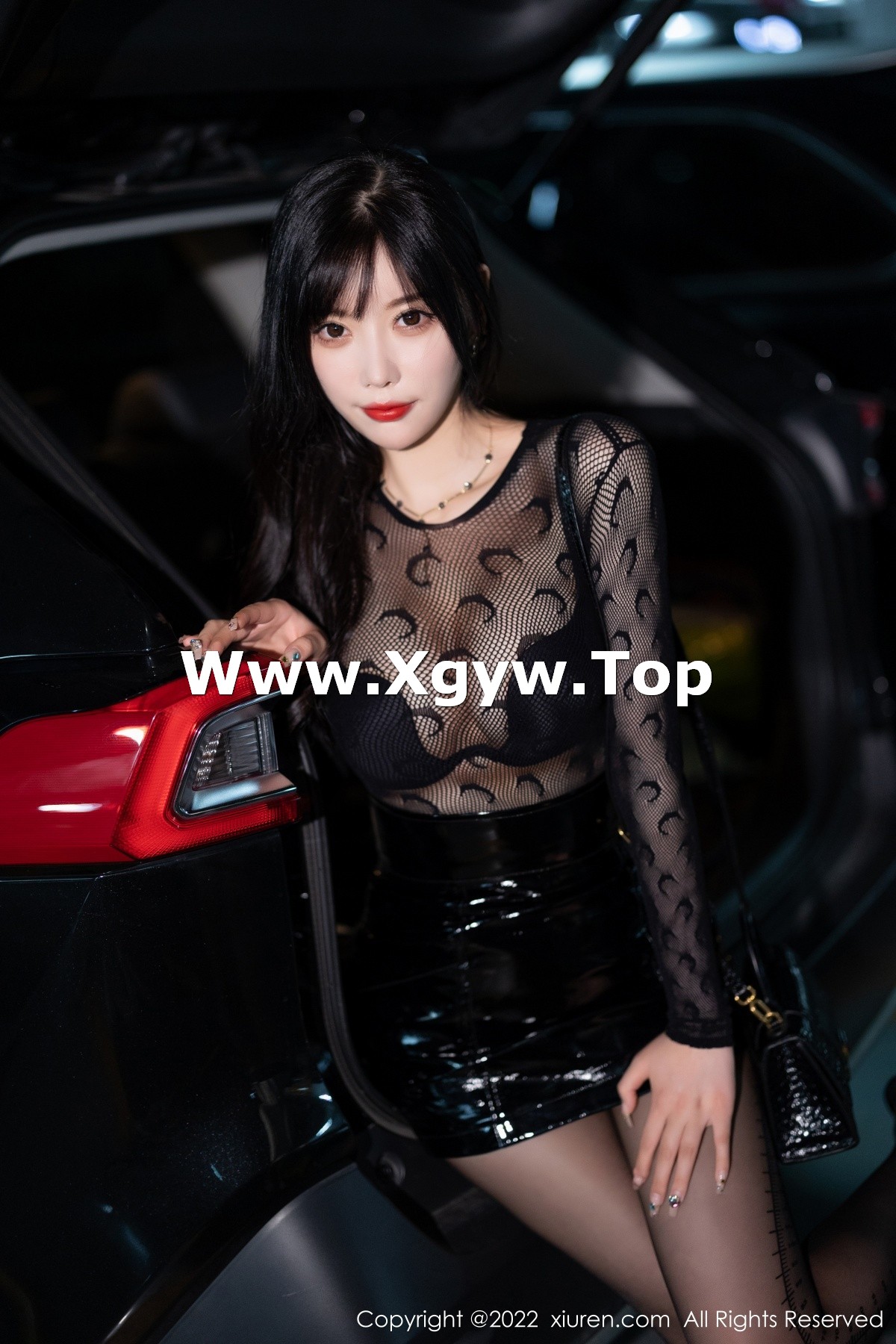 xgyw.top_XiuRen第5445期_女神杨晨晨Yome黑色网纱连衣裙露性感黑色内衣迷人诱惑写真81P
