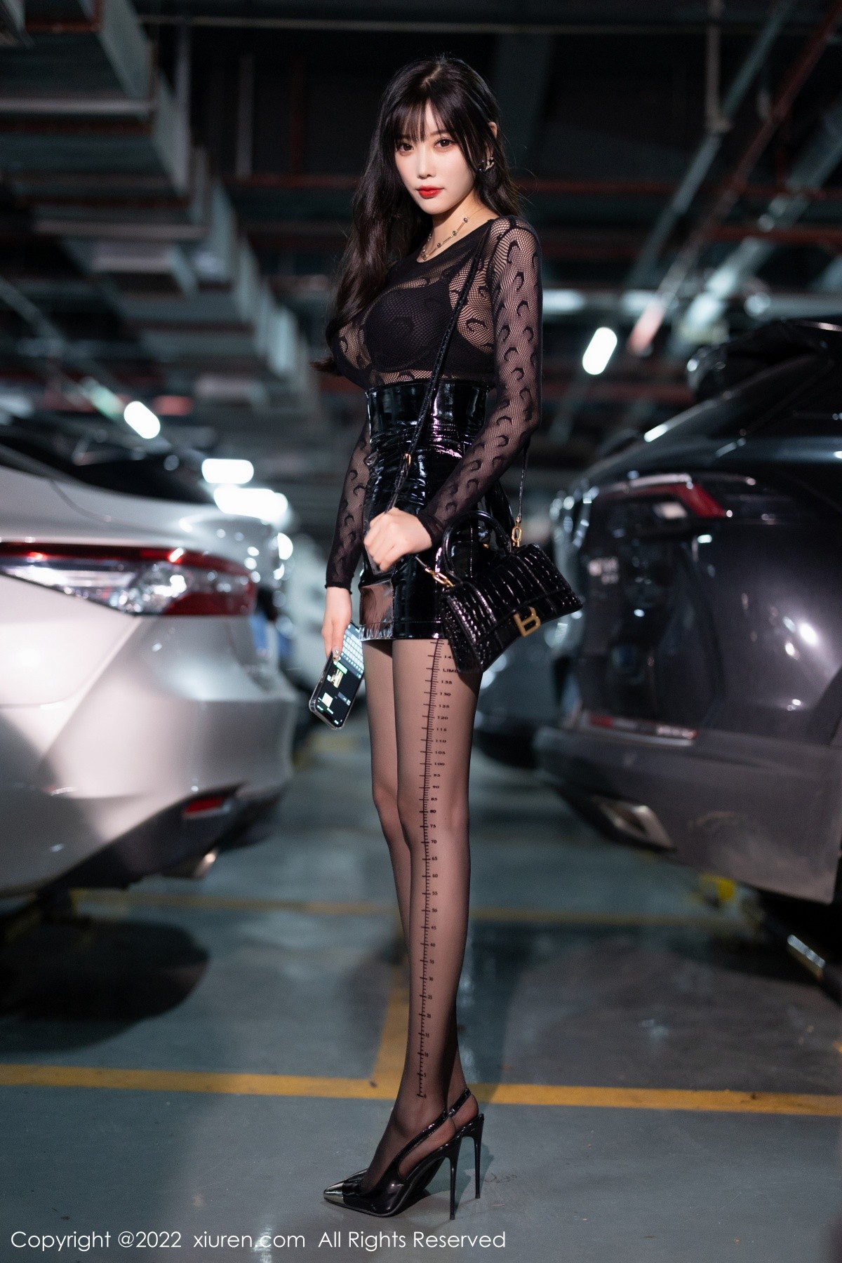 xgyw.top_XiuRen第5445期_女神杨晨晨Yome黑色网纱连衣裙露性感黑色内衣迷人诱惑写真81P