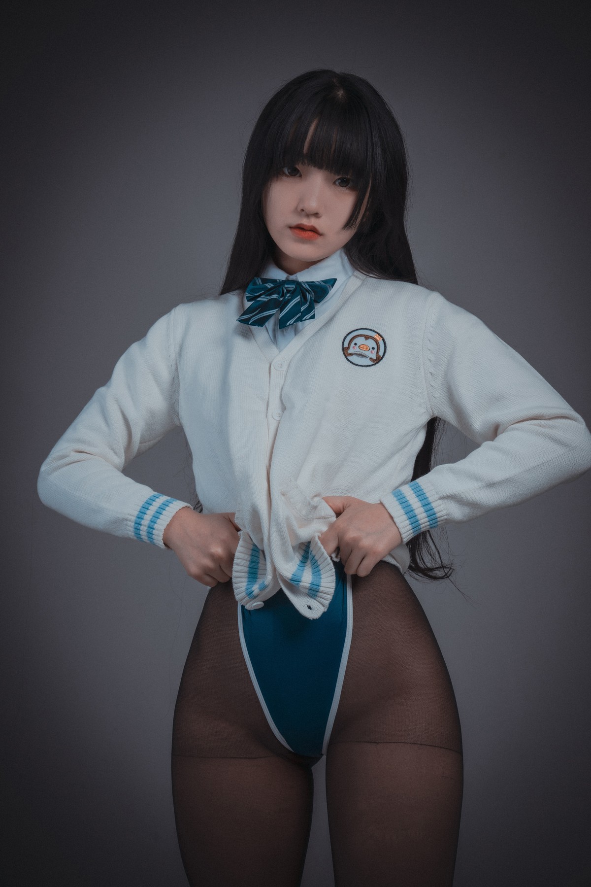 xgyw.top_[DJAWA]No.178_模特Jenny_Swimming Lesson主题性感连体泳衣配超薄黑丝诱惑写真46P