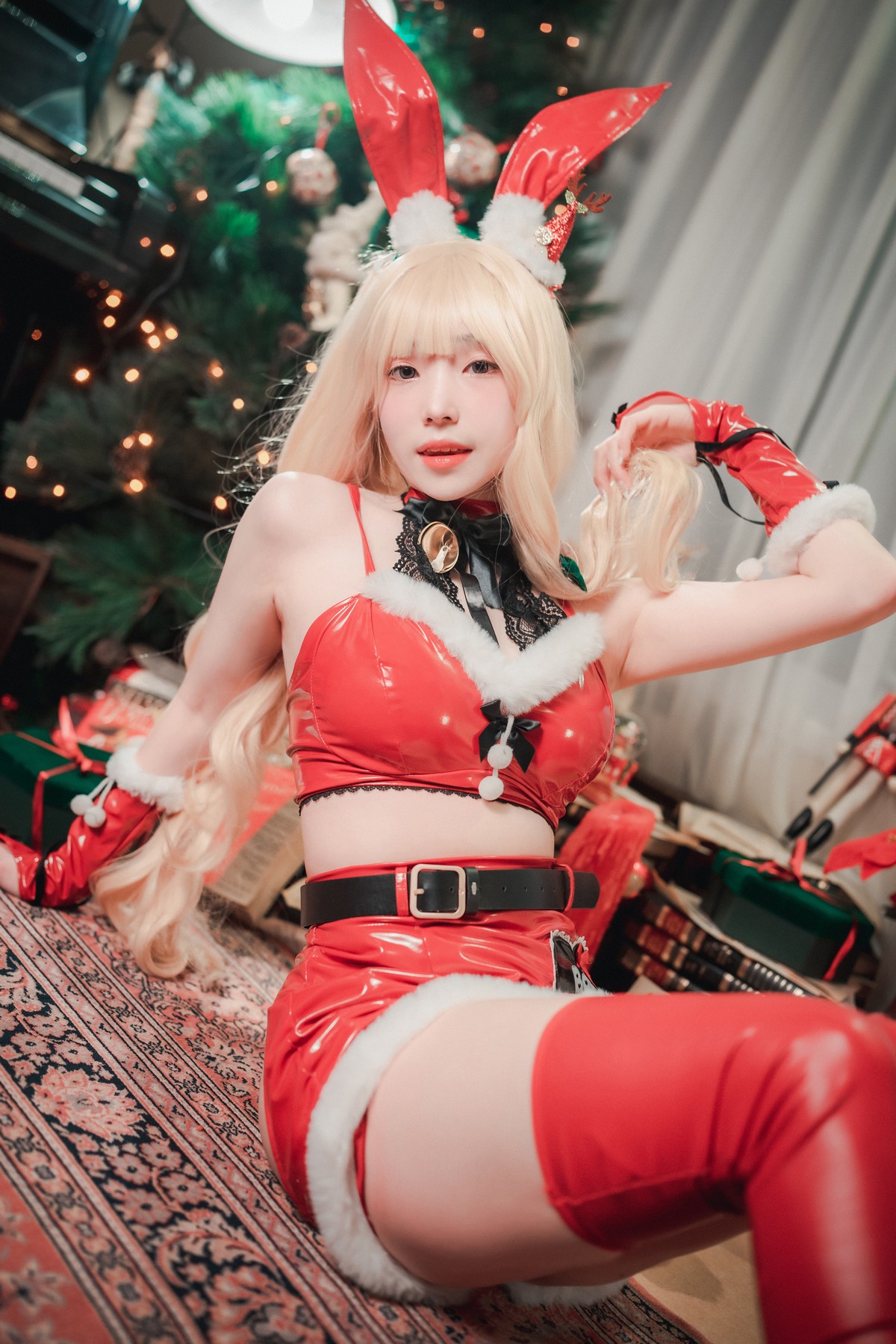 xgyw.top_[DJAWA]No.180_模特Bambi_Christmas Special 2021主题红色皮质兔女郎惹火诱惑写真132P