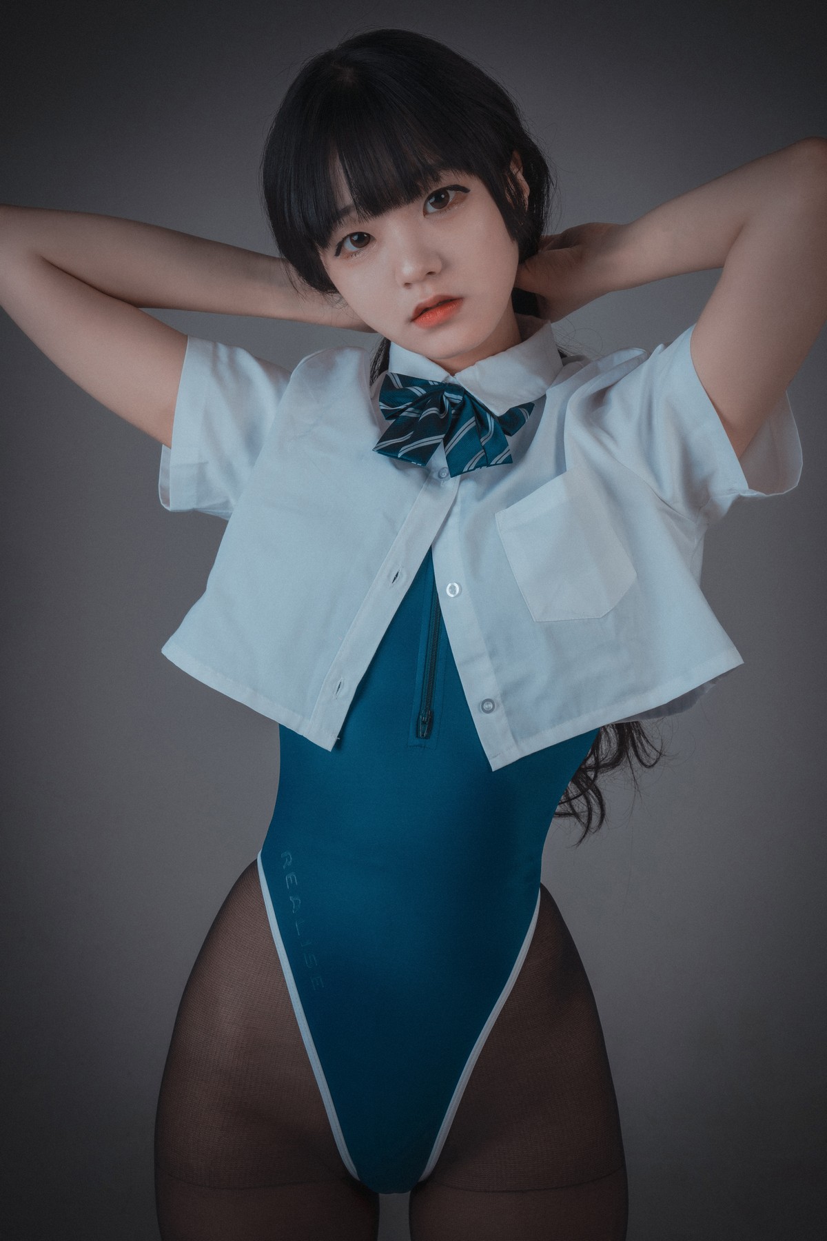 xgyw.top_[DJAWA]No.178_模特Jenny_Swimming Lesson主题性感连体泳衣配超薄黑丝诱惑写真46P