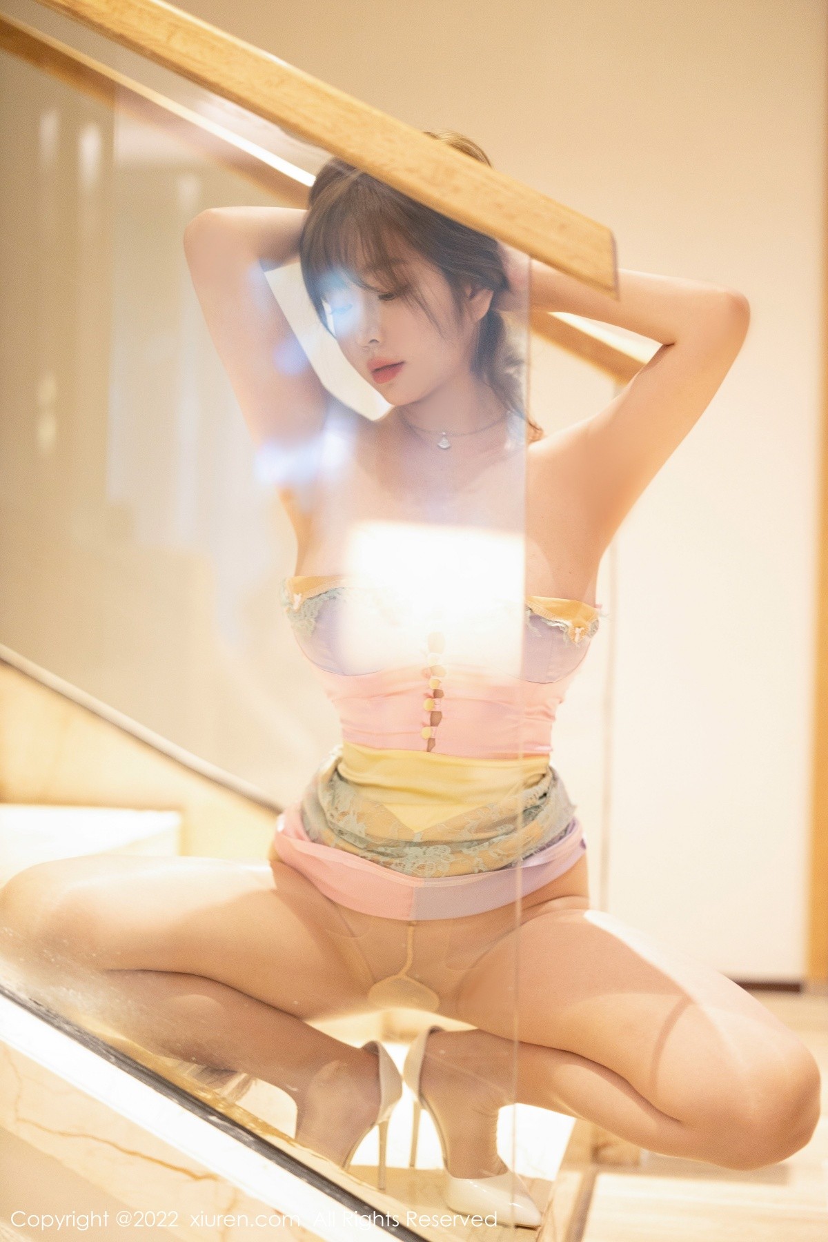 xgyw.top_XiuRen第5467期_女神王雨纯万宁旅拍半撩淡彩色连衣裙露超薄无内肉丝诱惑写真84P