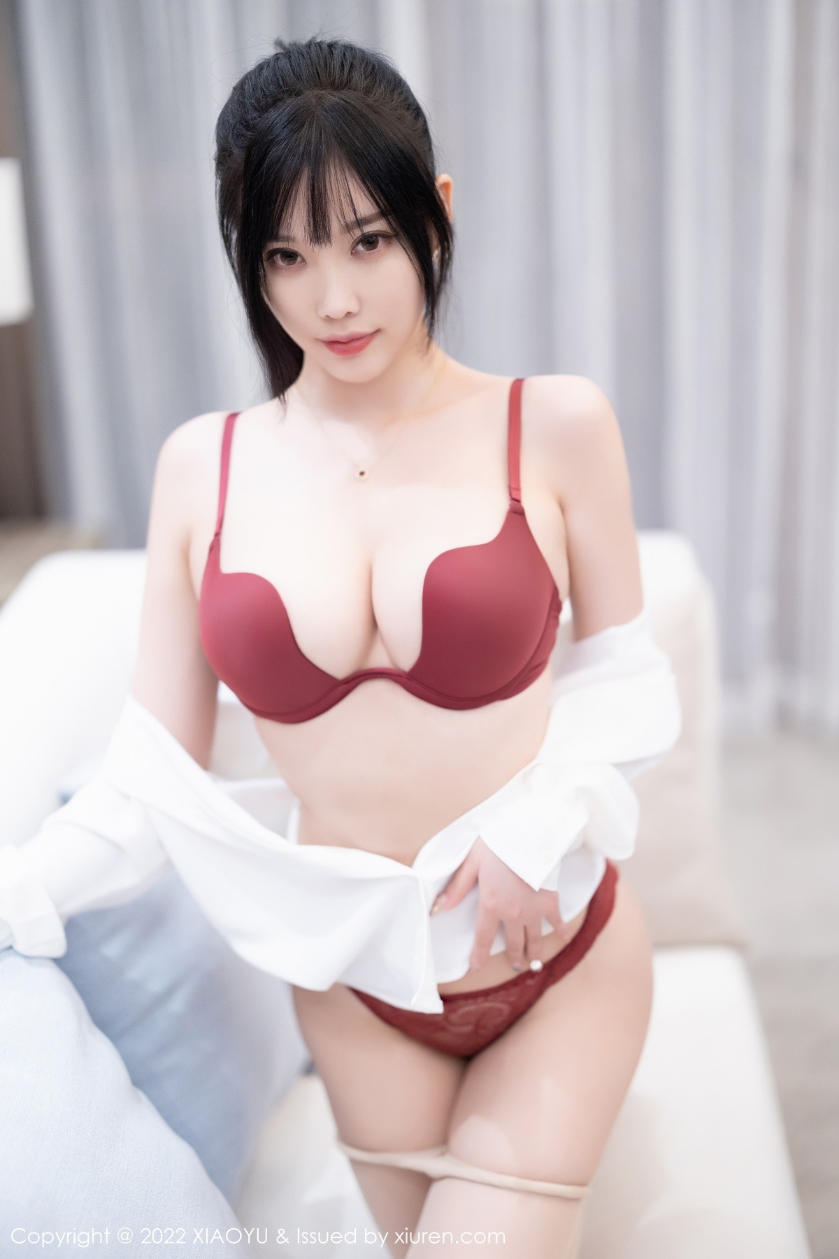 xgyw.top_[XiaoYu画语界]Vol.846_女神杨晨晨Yome性感白T配牛仔裤露红色内衣超薄肉丝诱惑写真85P