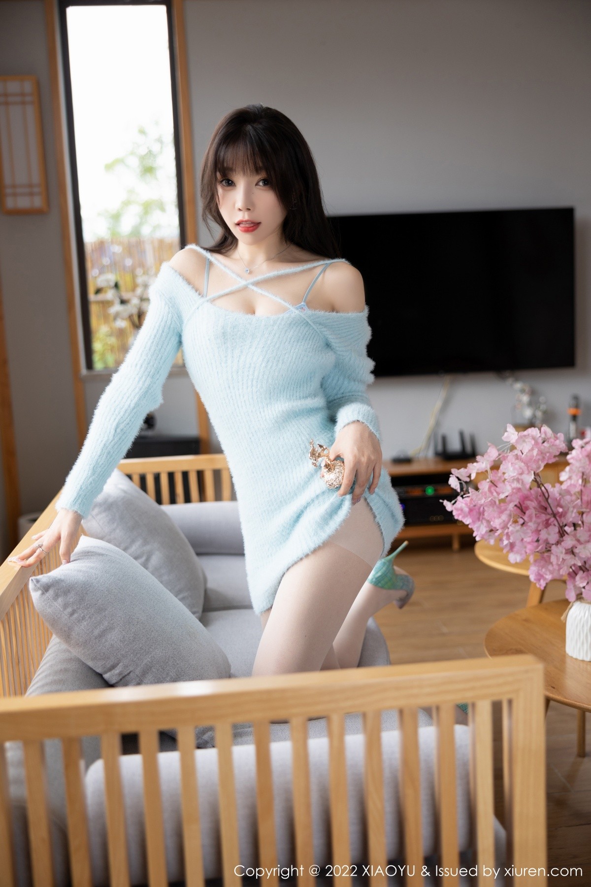 xgyw.top_[XiaoYu画语界]Vol.848_女神徐莉芝Booty脱淡蓝色连衣短裙露轻透连体衣迷人诱惑写真83P