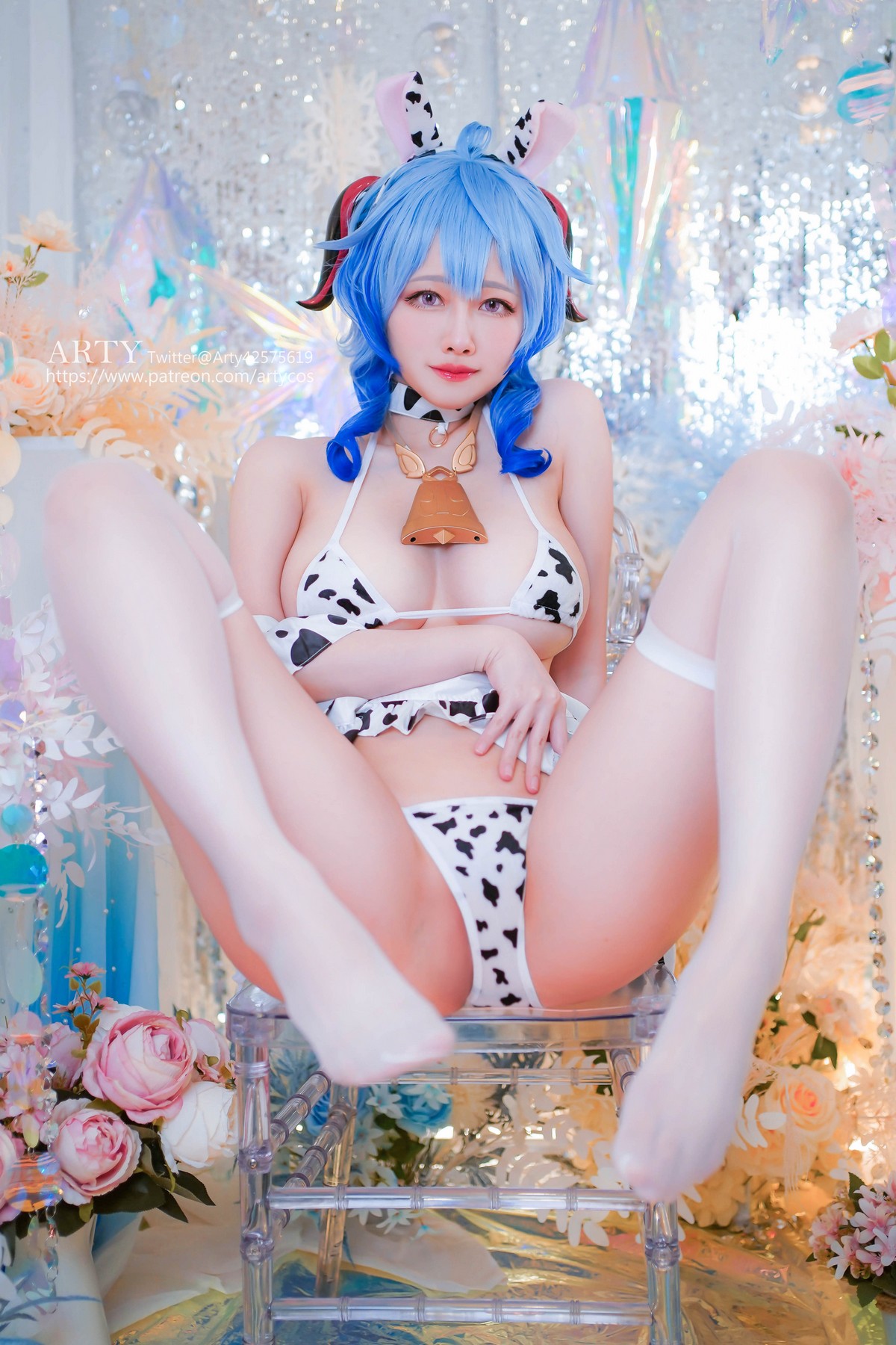 xgyw.top_Coser妹子Arty Huang-Genshin Ganyu主题私房性感紫色连体衣秀丰满身材诱惑写真57P
