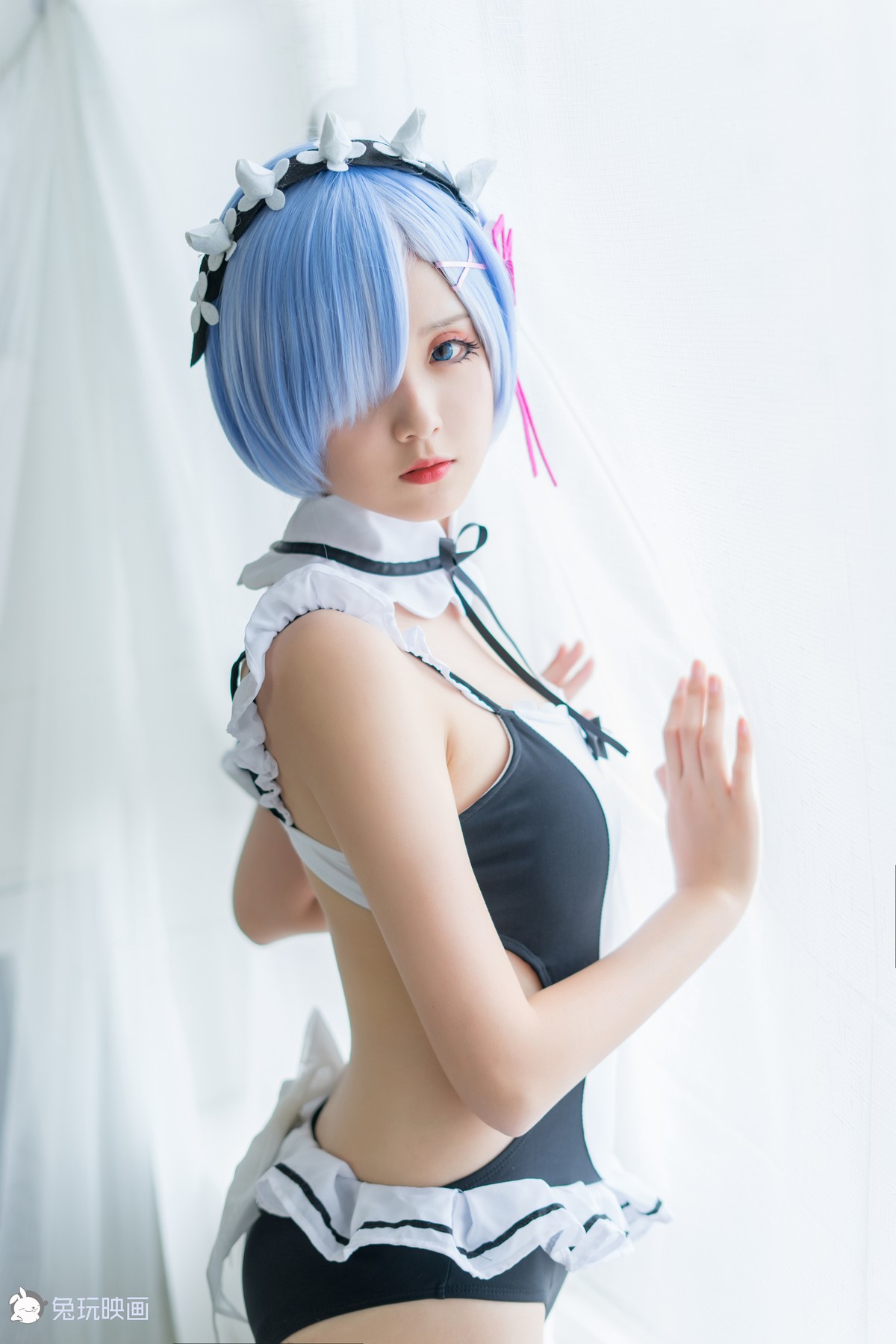 xgyw.top_Coser美女Akisoso秋楚楚蕾姆夏日泳装主题私房性感连体泳装秀完美身材诱惑写真46P
