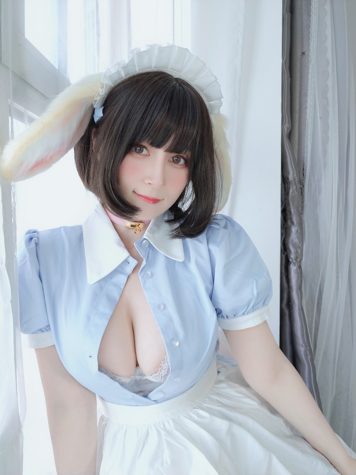 xgyw.top_Coser小姐姐白银兔耳女仆主题私房性感女仆装配白色蕾丝袜秀翘臀诱惑写真148P