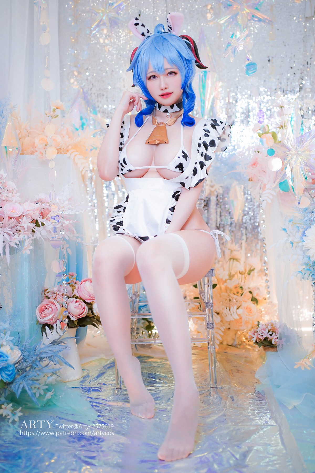 xgyw.top_Coser妹子Arty Huang-Genshin Ganyu主题私房性感紫色连体衣秀丰满身材诱惑写真57P