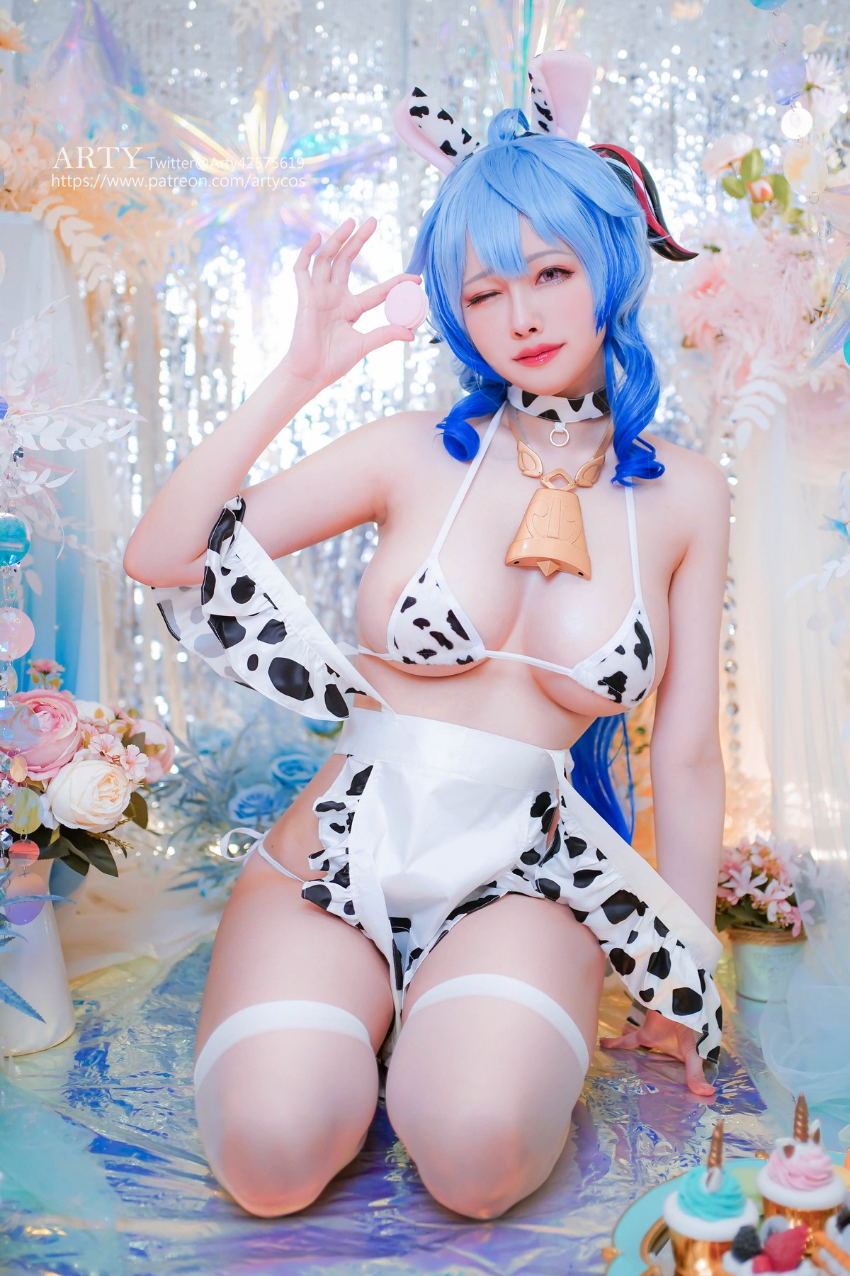 xgyw.top_Coser妹子Arty Huang-Genshin Ganyu主题私房性感紫色连体衣秀丰满身材诱惑写真57P