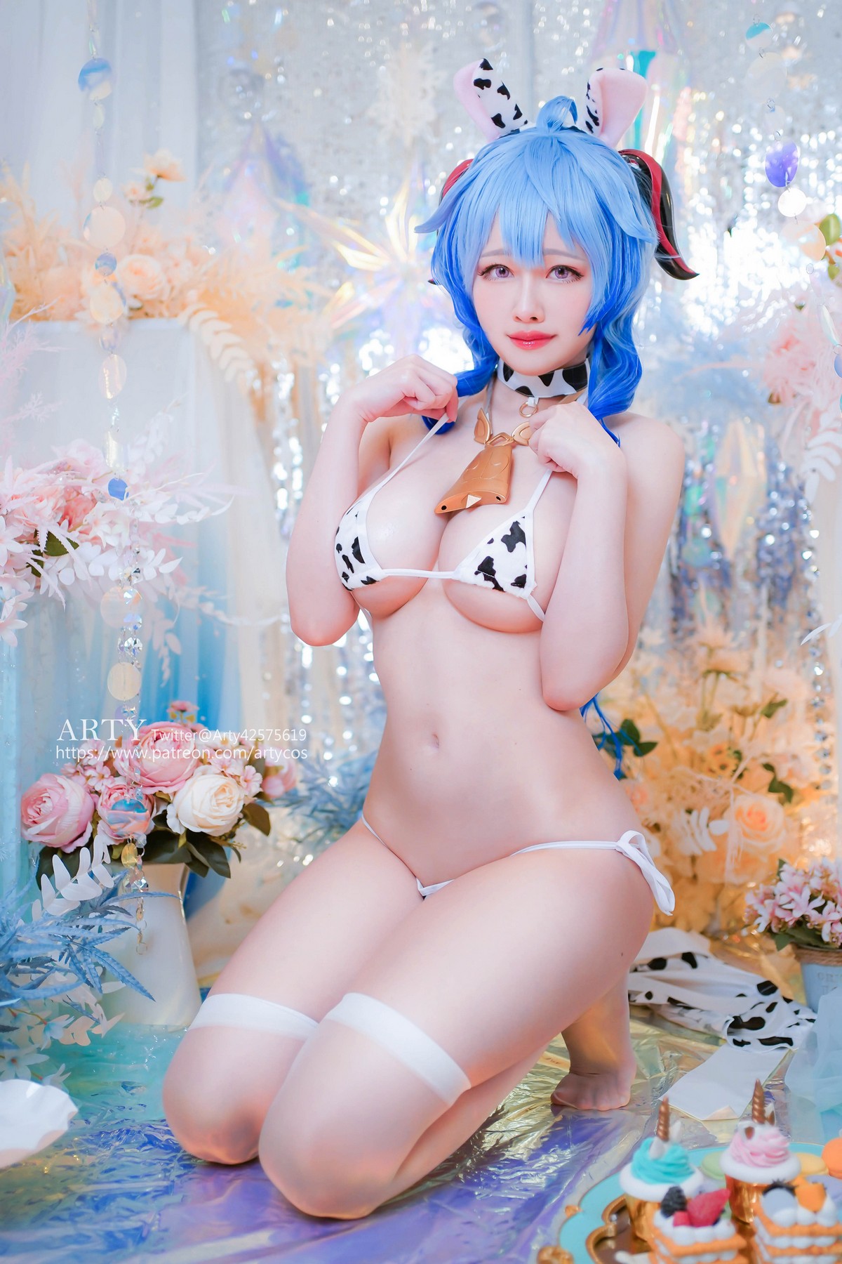 xgyw.top_Coser妹子Arty Huang-Genshin Ganyu主题私房性感紫色连体衣秀丰满身材诱惑写真57P