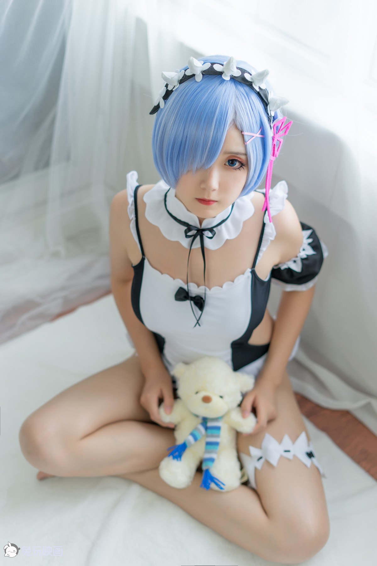 xgyw.top_Coser美女Akisoso秋楚楚蕾姆夏日泳装主题私房性感连体泳装秀完美身材诱惑写真46P
