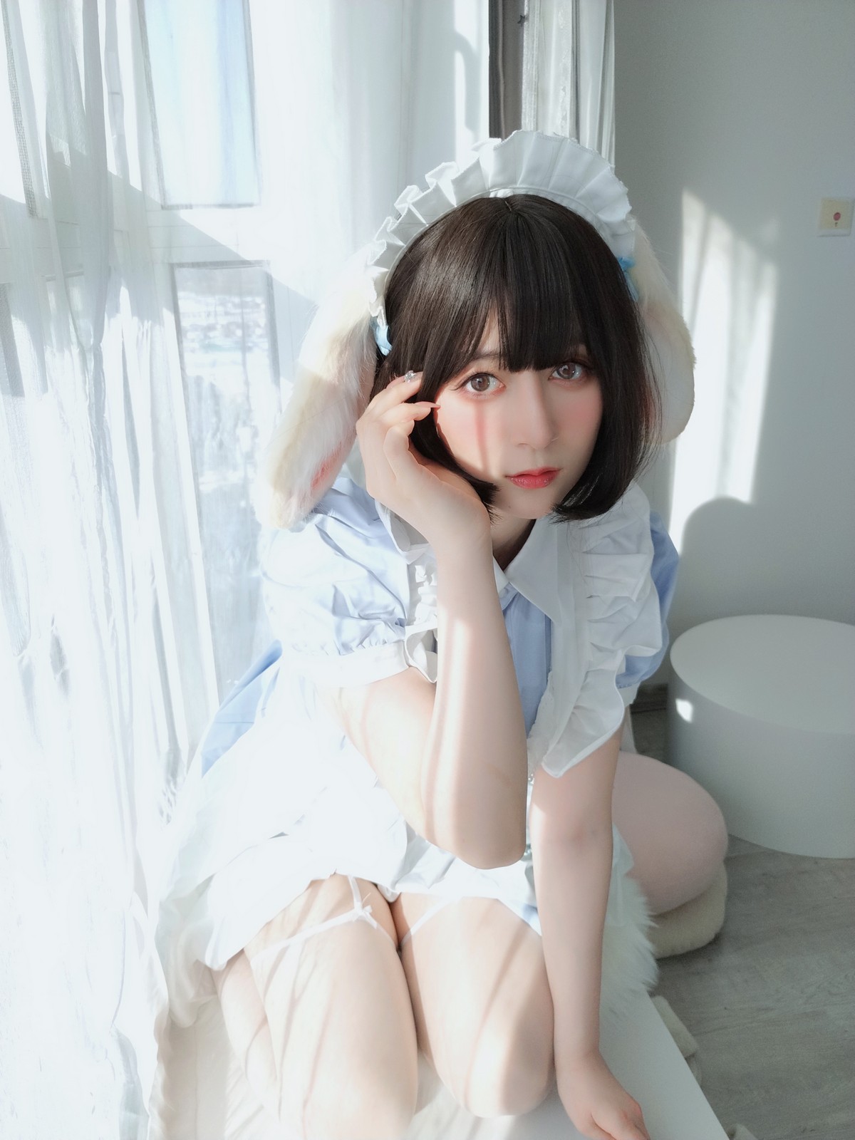 xgyw.top_Coser小姐姐白银兔耳女仆主题私房性感女仆装配白色蕾丝袜秀翘臀诱惑写真148P