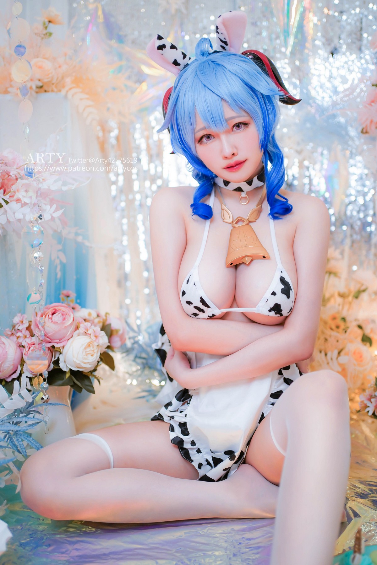 xgyw.top_Coser妹子Arty Huang-Genshin Ganyu主题私房性感紫色连体衣秀丰满身材诱惑写真57P