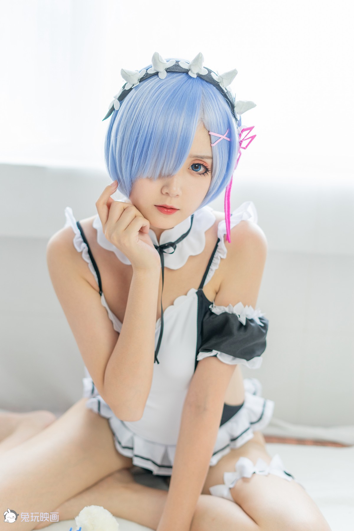 xgyw.top_Coser美女Akisoso秋楚楚蕾姆夏日泳装主题私房性感连体泳装秀完美身材诱惑写真46P