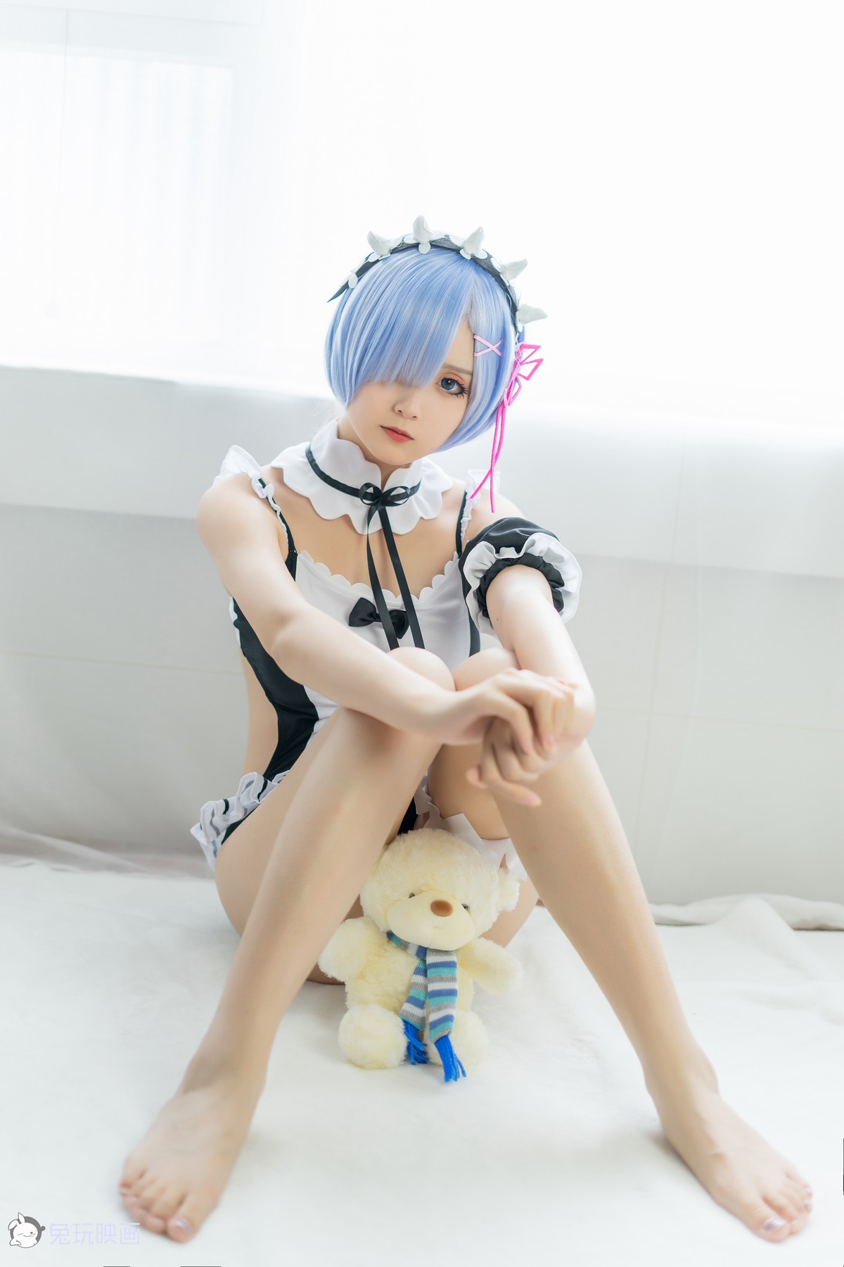 xgyw.top_Coser美女Akisoso秋楚楚蕾姆夏日泳装主题私房性感连体泳装秀完美身材诱惑写真46P