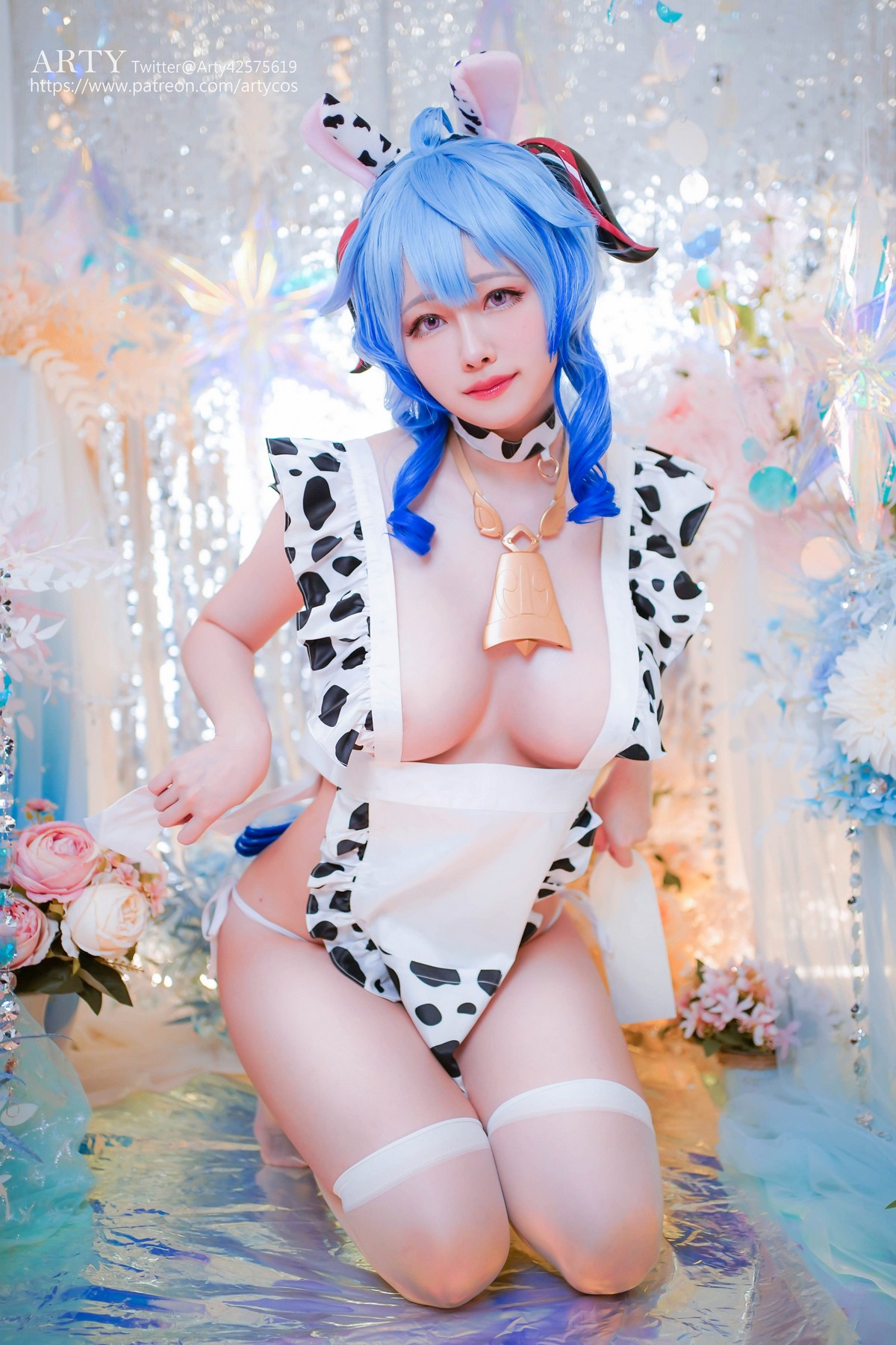 xgyw.top_Coser妹子Arty Huang-Genshin Ganyu主题私房性感紫色连体衣秀丰满身材诱惑写真57P