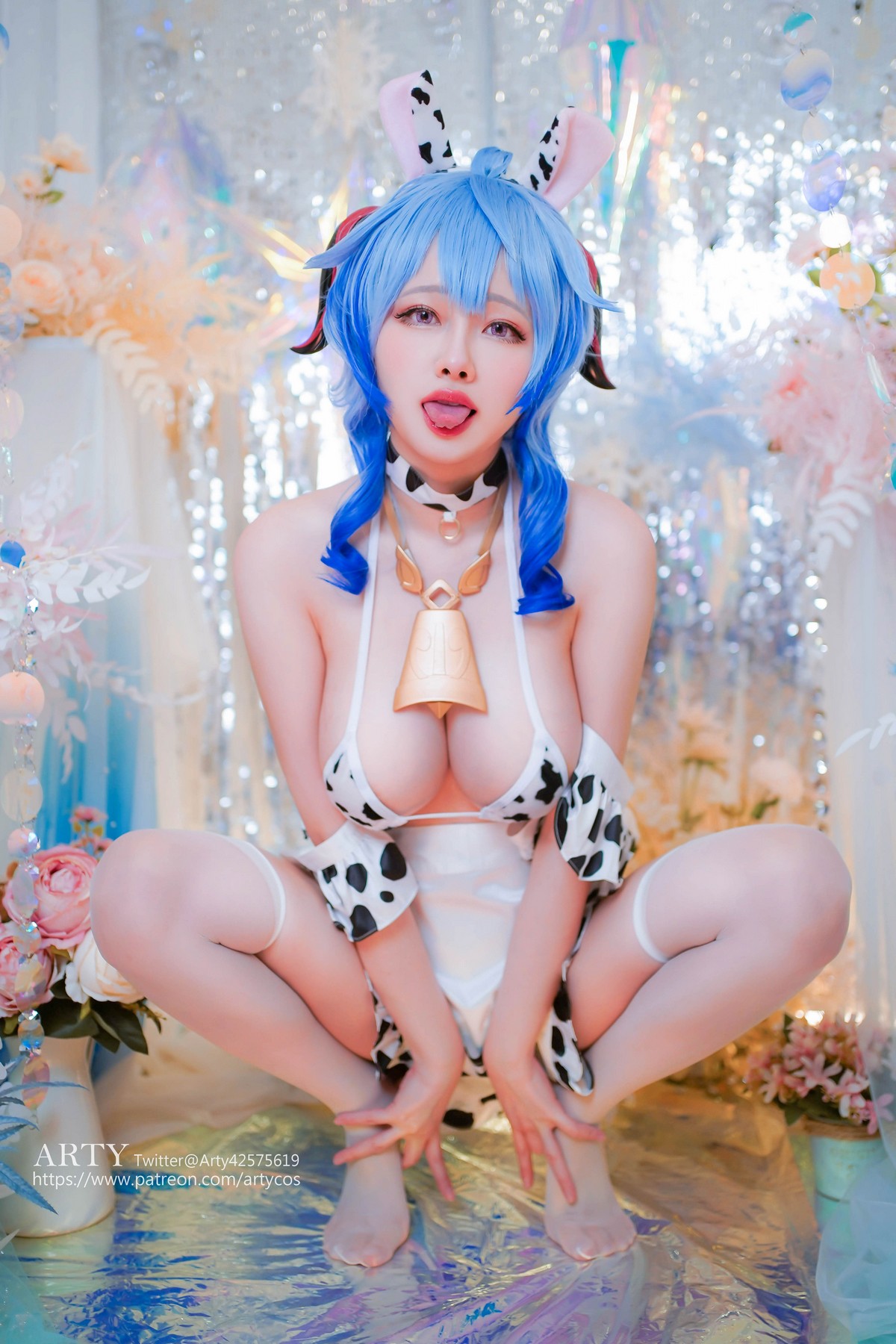 xgyw.top_Coser妹子Arty Huang-Genshin Ganyu主题私房性感紫色连体衣秀丰满身材诱惑写真57P