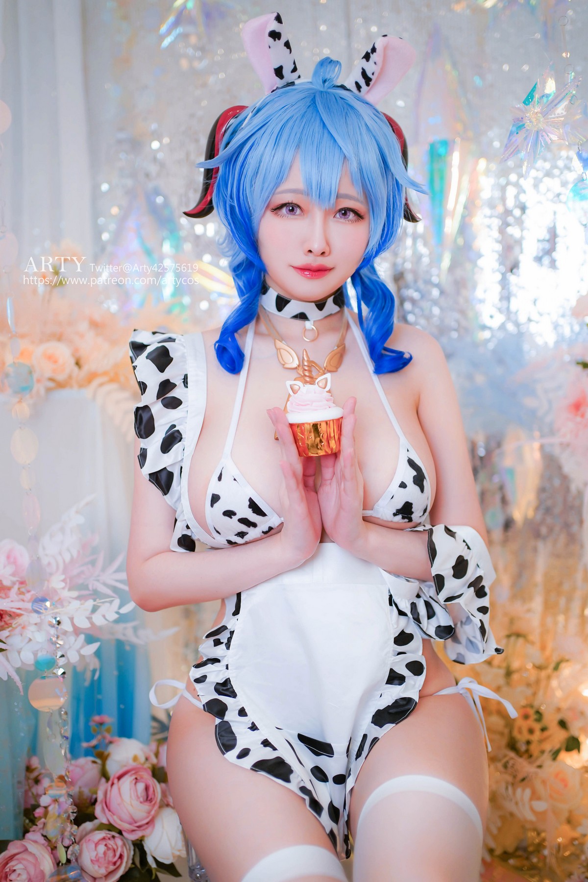 xgyw.top_Coser妹子Arty Huang-Genshin Ganyu主题私房性感紫色连体衣秀丰满身材诱惑写真57P