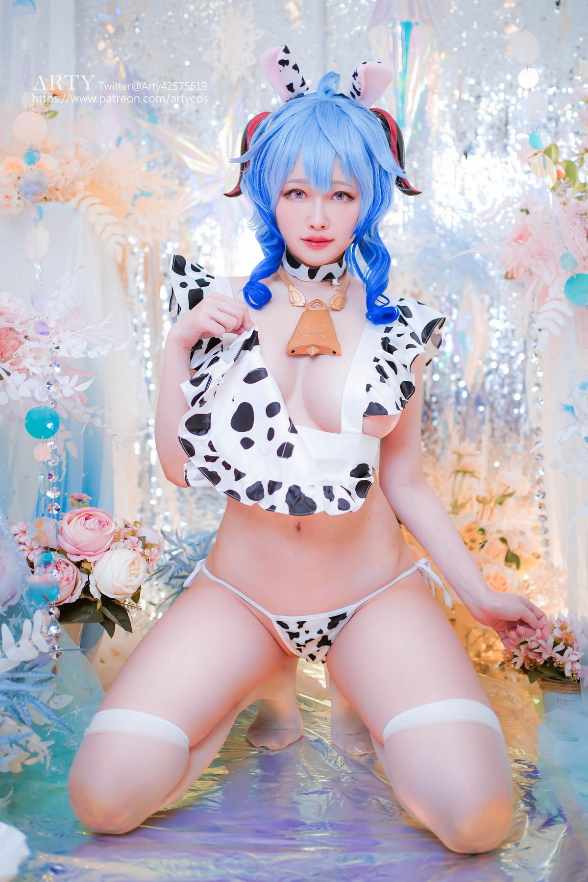 xgyw.top_Coser妹子Arty Huang-Genshin Ganyu主题私房性感紫色连体衣秀丰满身材诱惑写真57P