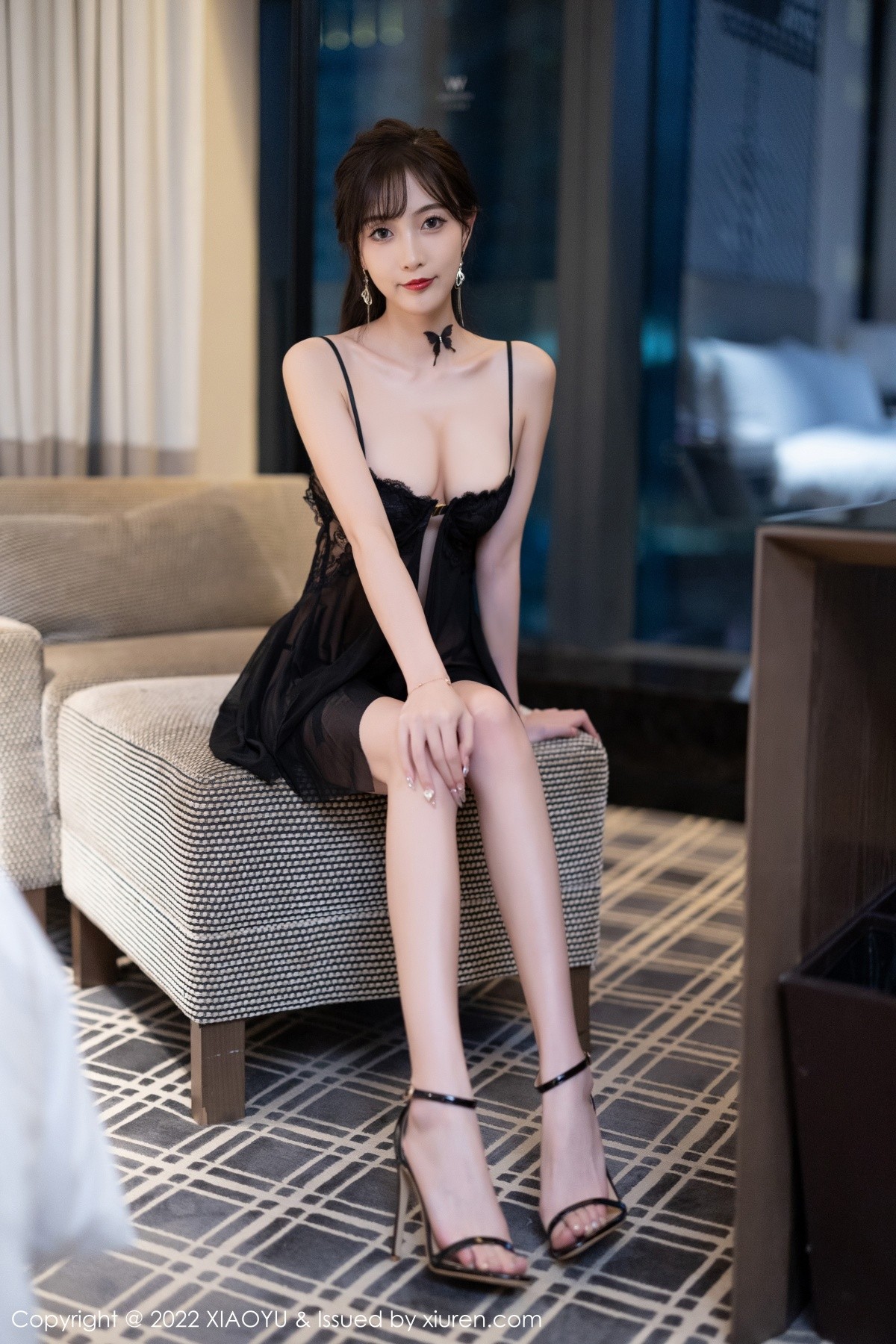 xgyw.top_[XiaoYu画语界]Vol.850_模特林星阑私房黑色网纱情趣吊带裙秀曼妙身姿迷人诱惑写真90P