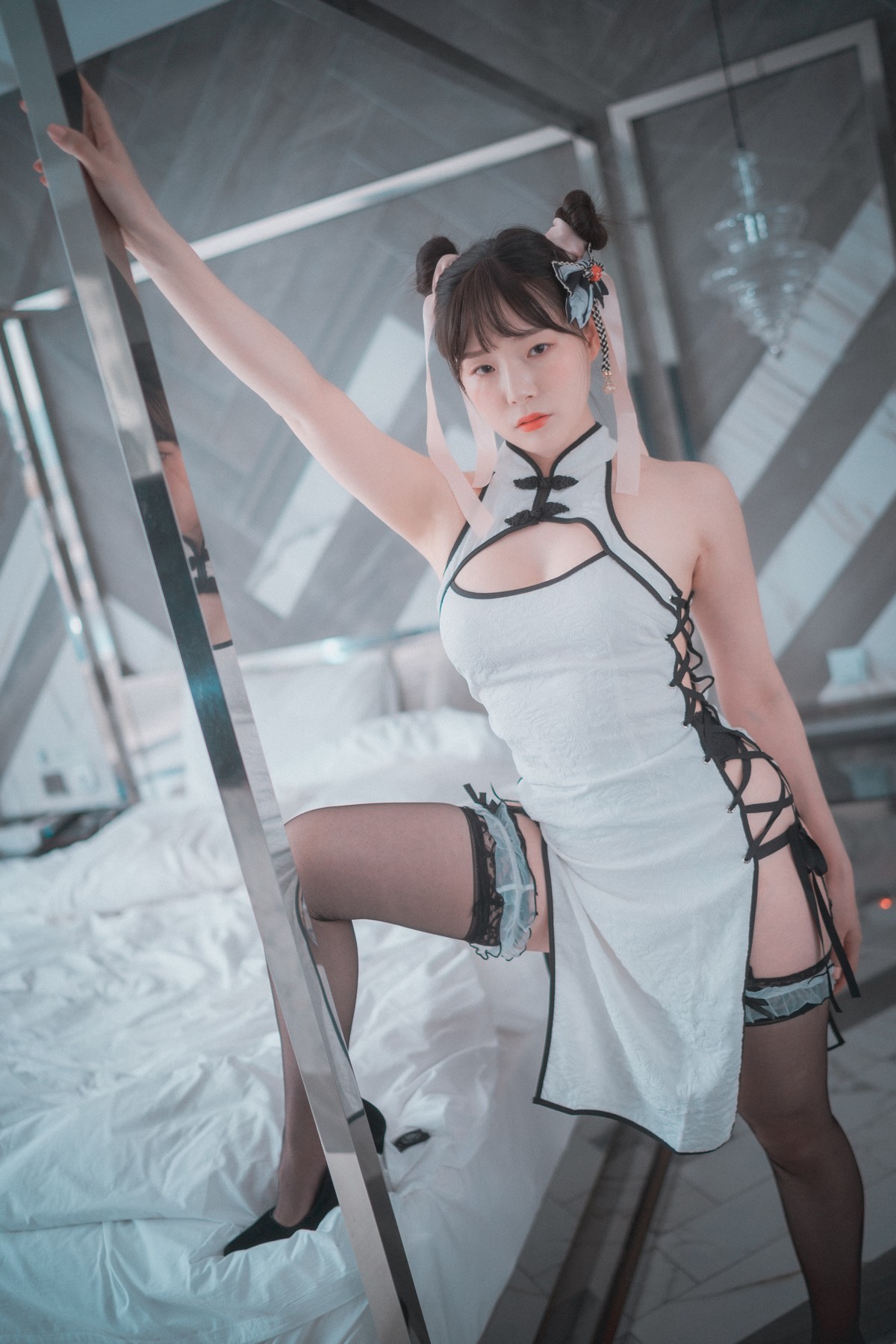 xgyw.top_[DJAWA]No.198_模特PIA_Goth & Oriental主题性感黑色情趣内衣 白色旗袍完美诱惑写真111P