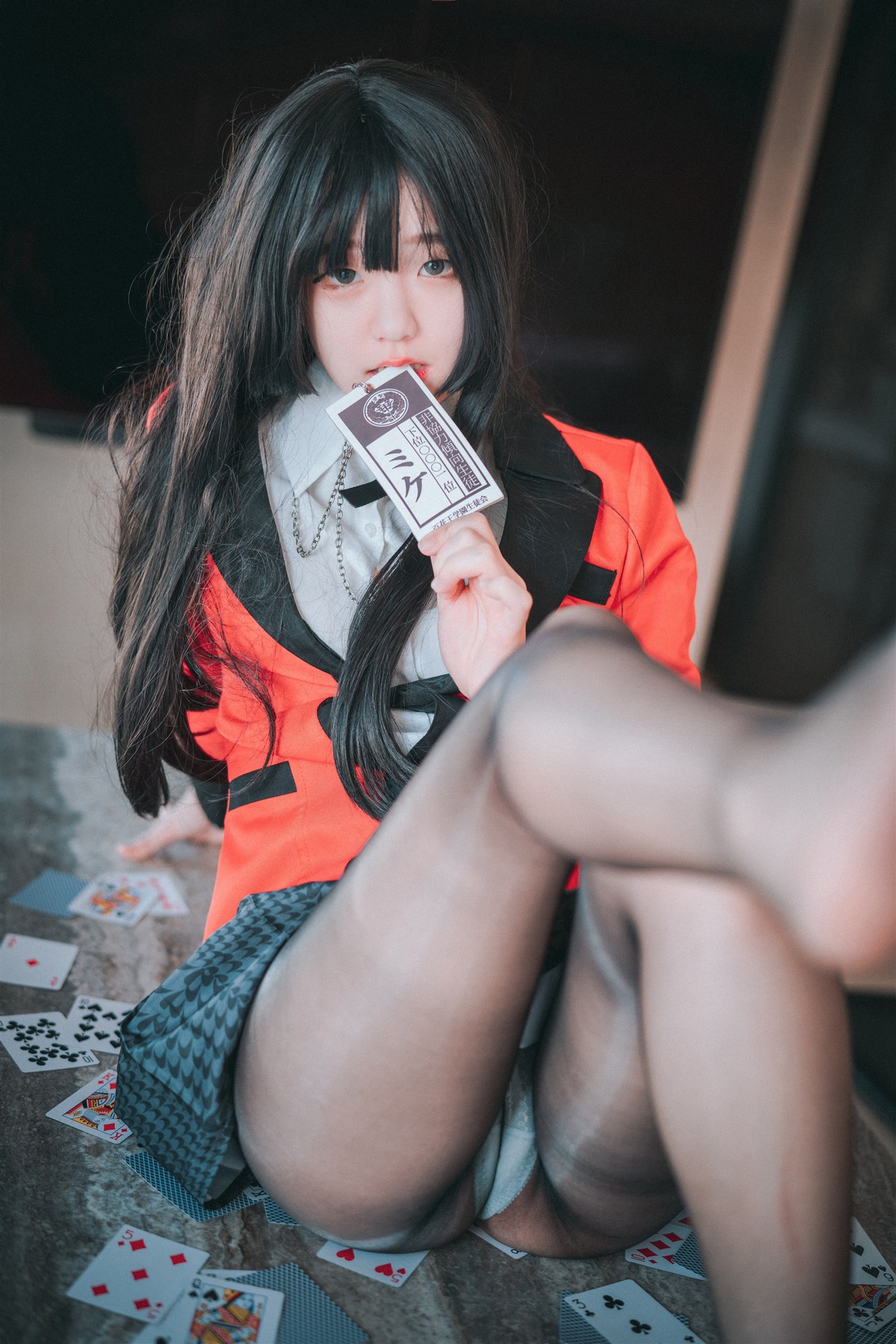 xgyw.top_[DJAWA]No.192_模特Jenny_Gambling with Yumeko主题性感制服配超薄黑丝秀翘臀诱惑写真29P