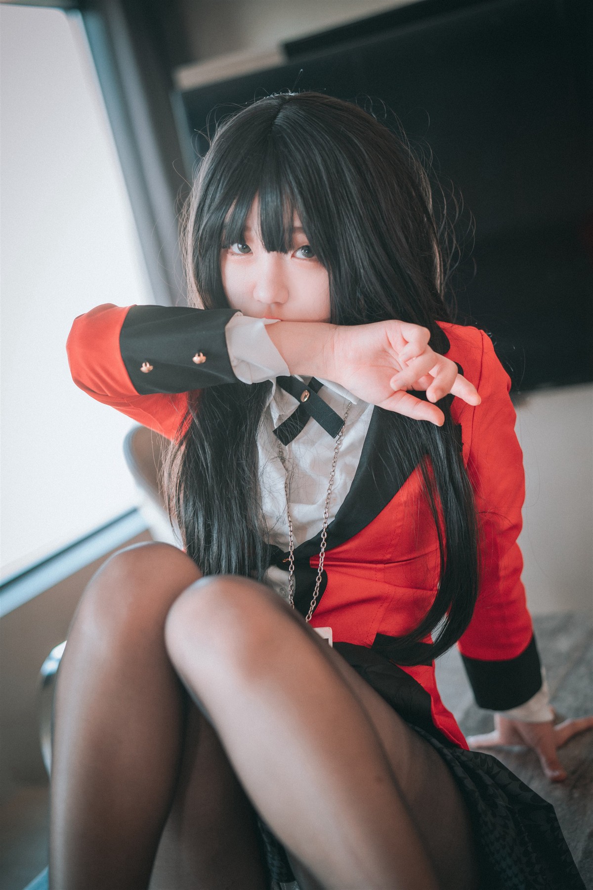 xgyw.top_[DJAWA]No.192_模特Jenny_Gambling with Yumeko主题性感制服配超薄黑丝秀翘臀诱惑写真29P