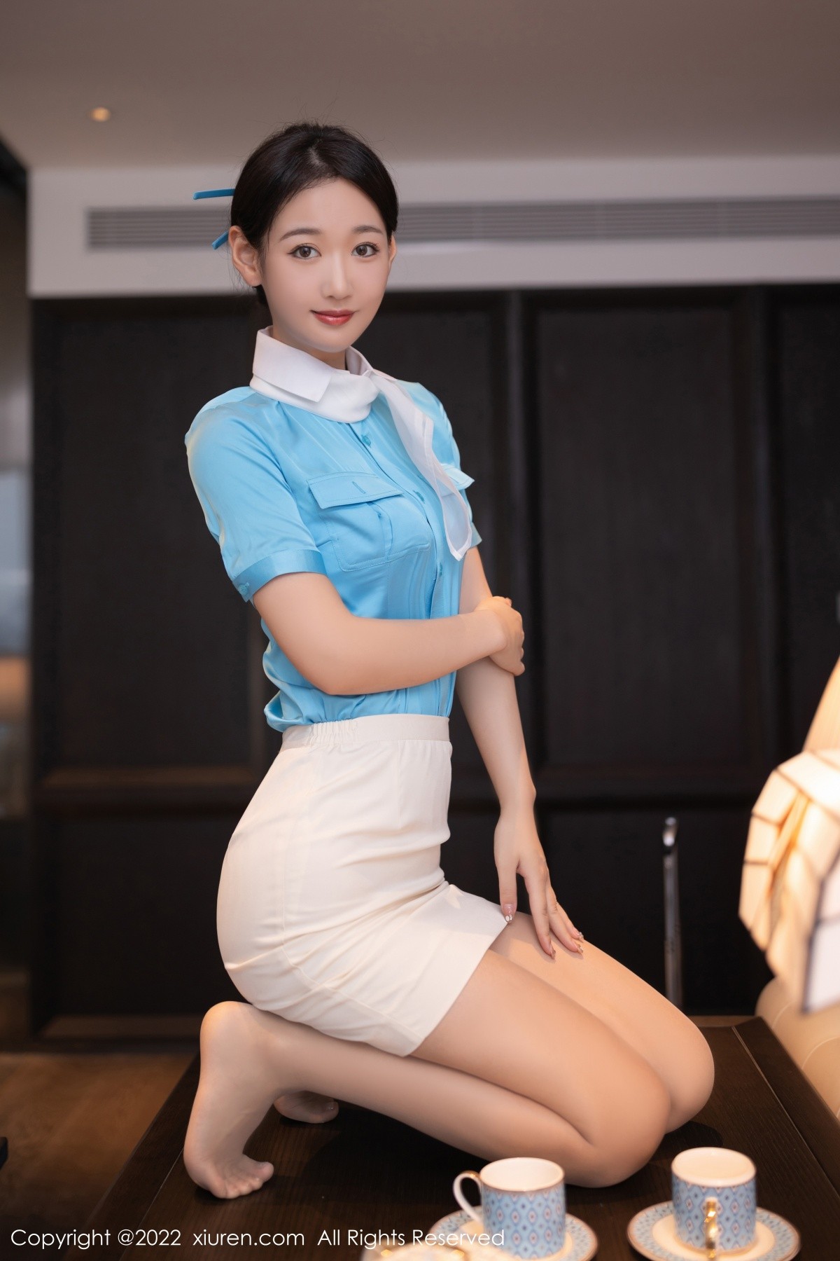 xgyw.top_XiuRen第5510期_模特唐安琪空姐角色扮演性感白色蕾丝内衣配原色丝袜诱惑写真100P