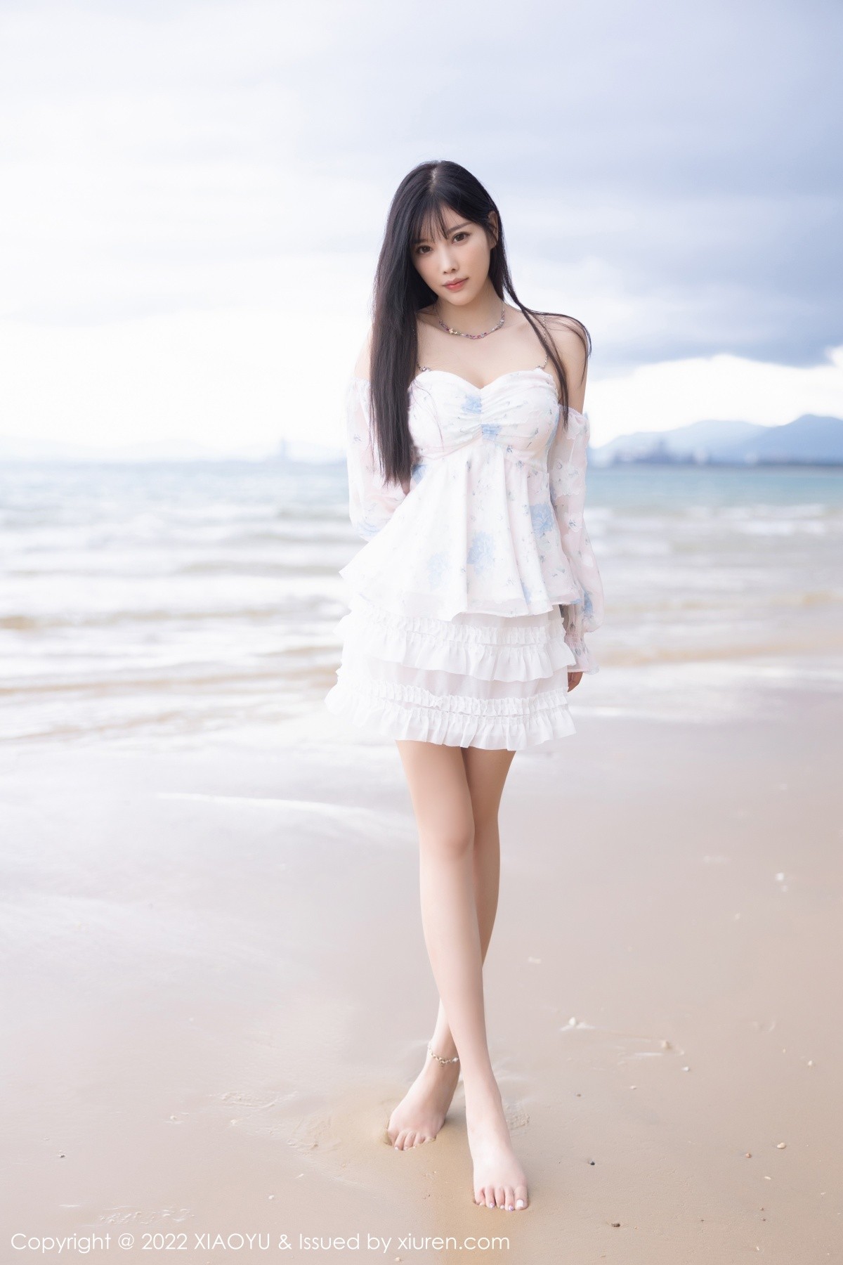 xgyw.top_[XiaoYu画语界]Vol.851_女神杨晨晨Yome白色露肩连衣裙 淡绿吊带裙秀完美身材诱惑写真80P