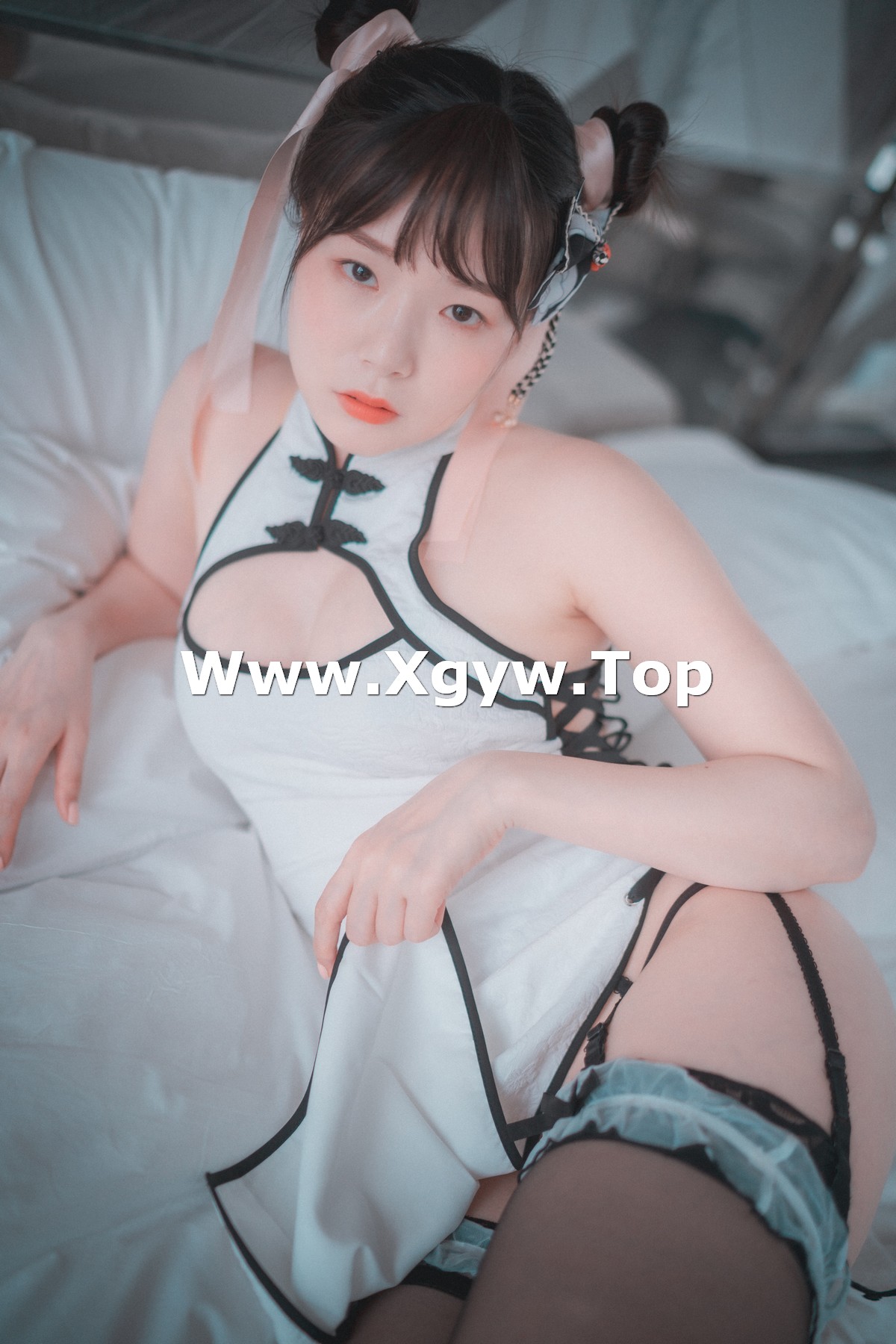 xgyw.top_[DJAWA]No.198_模特PIA_Goth & Oriental主题性感黑色情趣内衣 白色旗袍完美诱惑写真111P