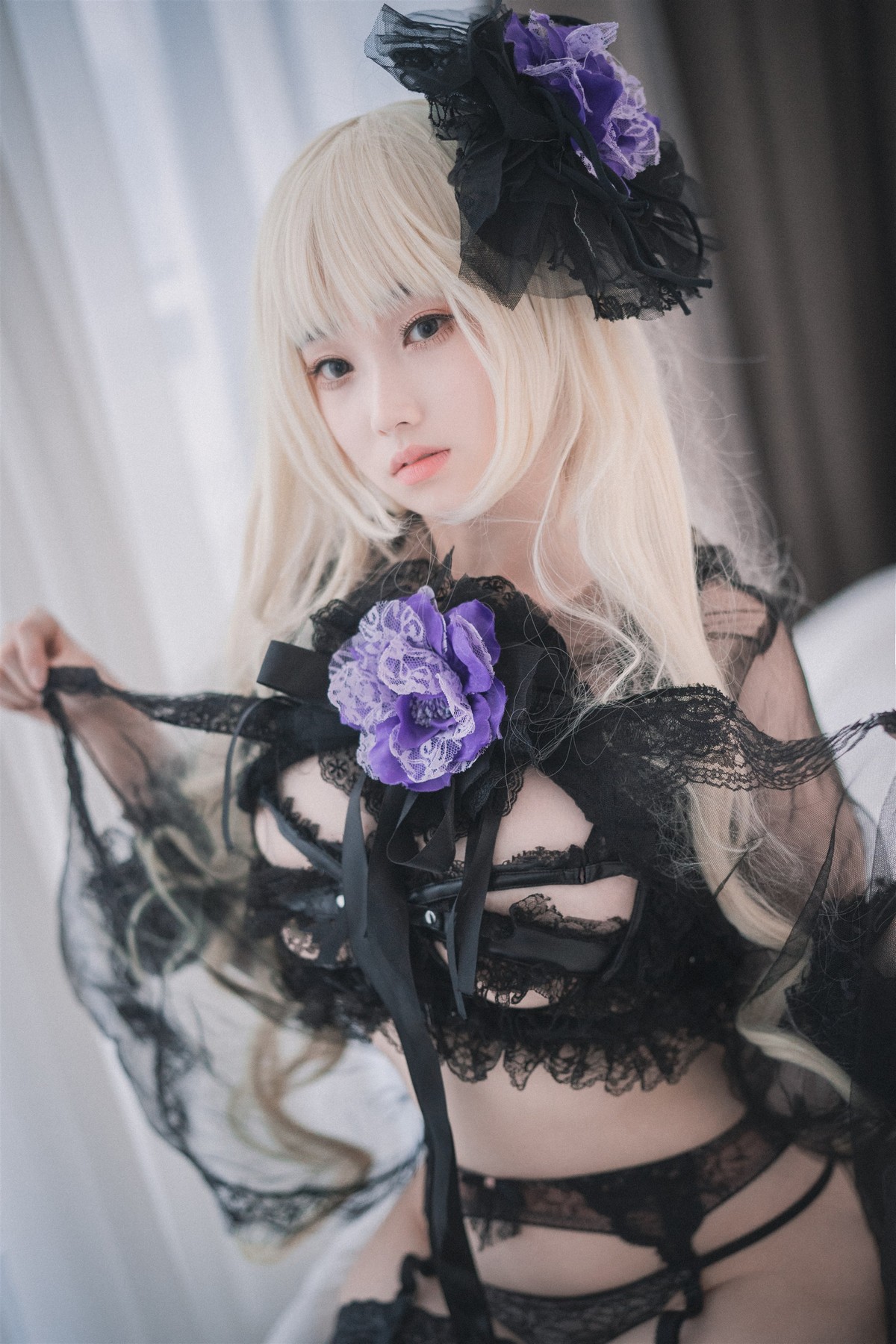 xgyw.top_[DJAWA]No.195_BamBi_Rita the Paradise Expulsion主题黑色内衣配蕾丝吊袜诱惑写真82P