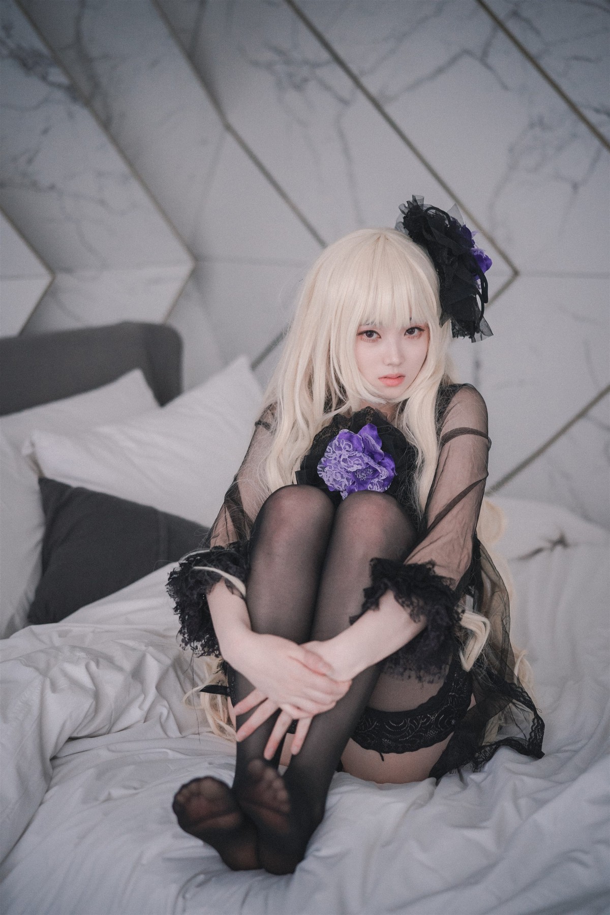 xgyw.top_[DJAWA]No.195_BamBi_Rita the Paradise Expulsion主题黑色内衣配蕾丝吊袜诱惑写真82P