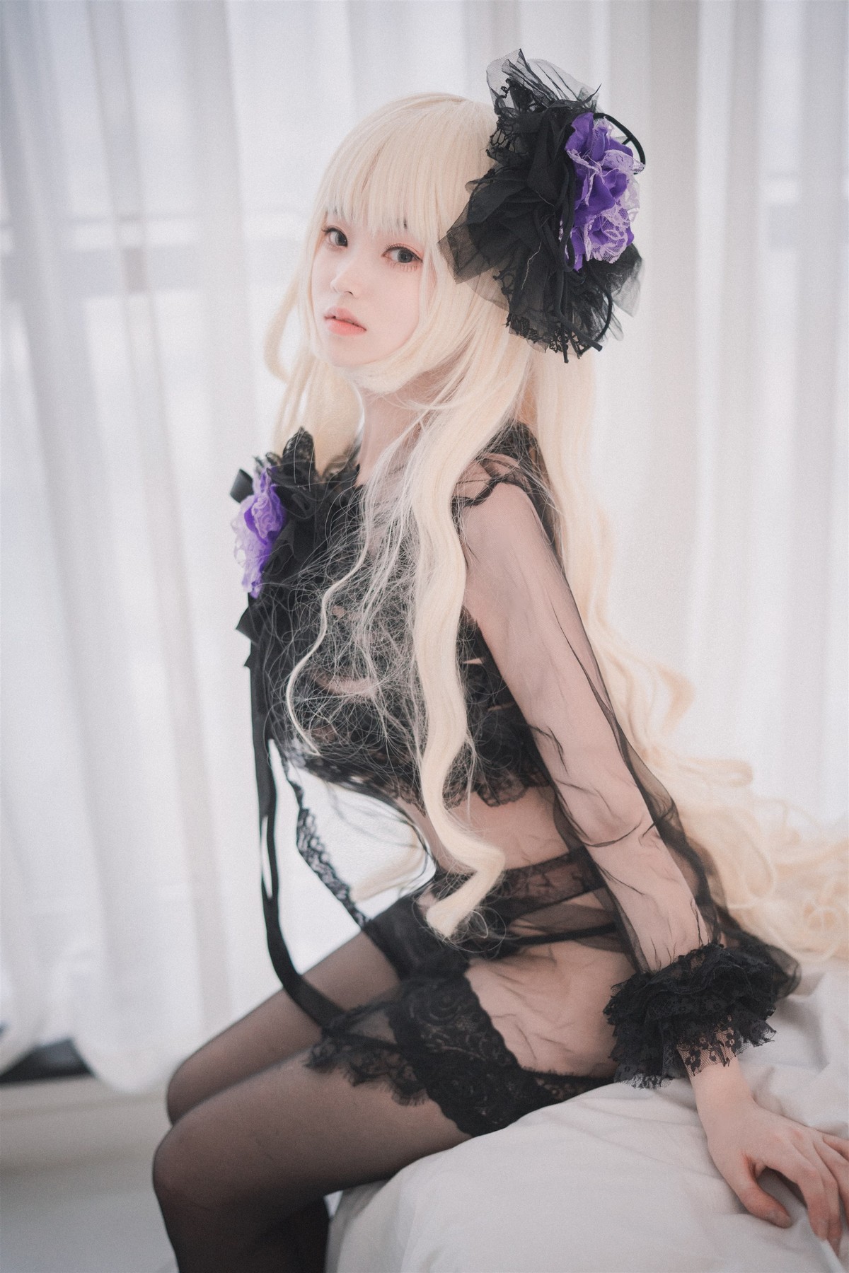 xgyw.top_[DJAWA]No.195_BamBi_Rita the Paradise Expulsion主题黑色内衣配蕾丝吊袜诱惑写真82P