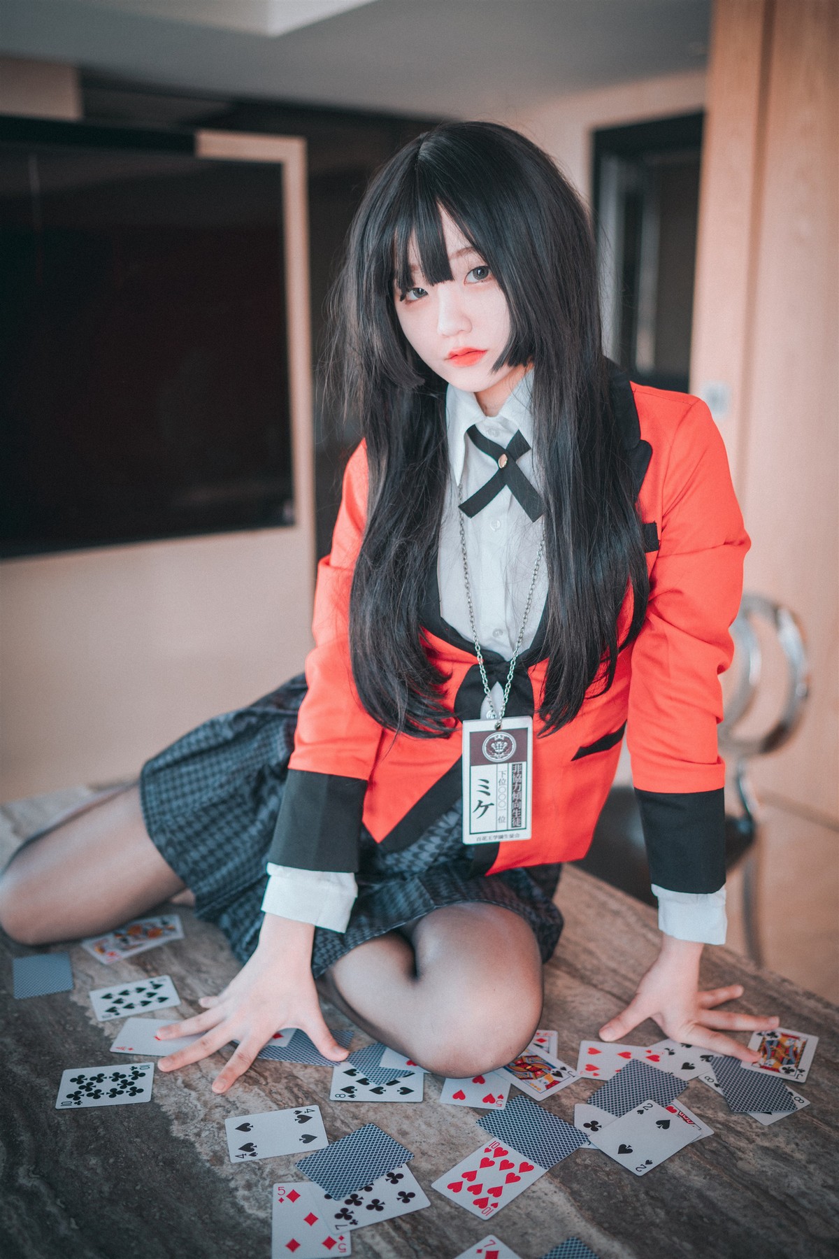 xgyw.top_[DJAWA]No.192_模特Jenny_Gambling with Yumeko主题性感制服配超薄黑丝秀翘臀诱惑写真29P