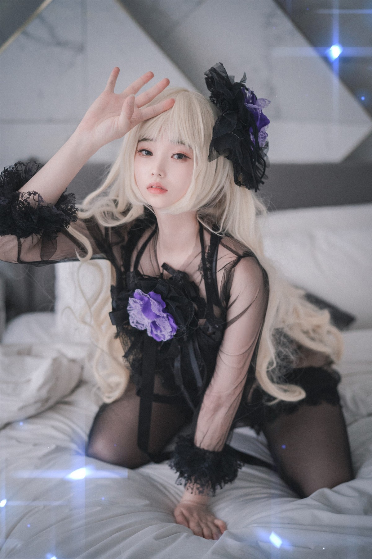 xgyw.top_[DJAWA]No.195_BamBi_Rita the Paradise Expulsion主题黑色内衣配蕾丝吊袜诱惑写真82P