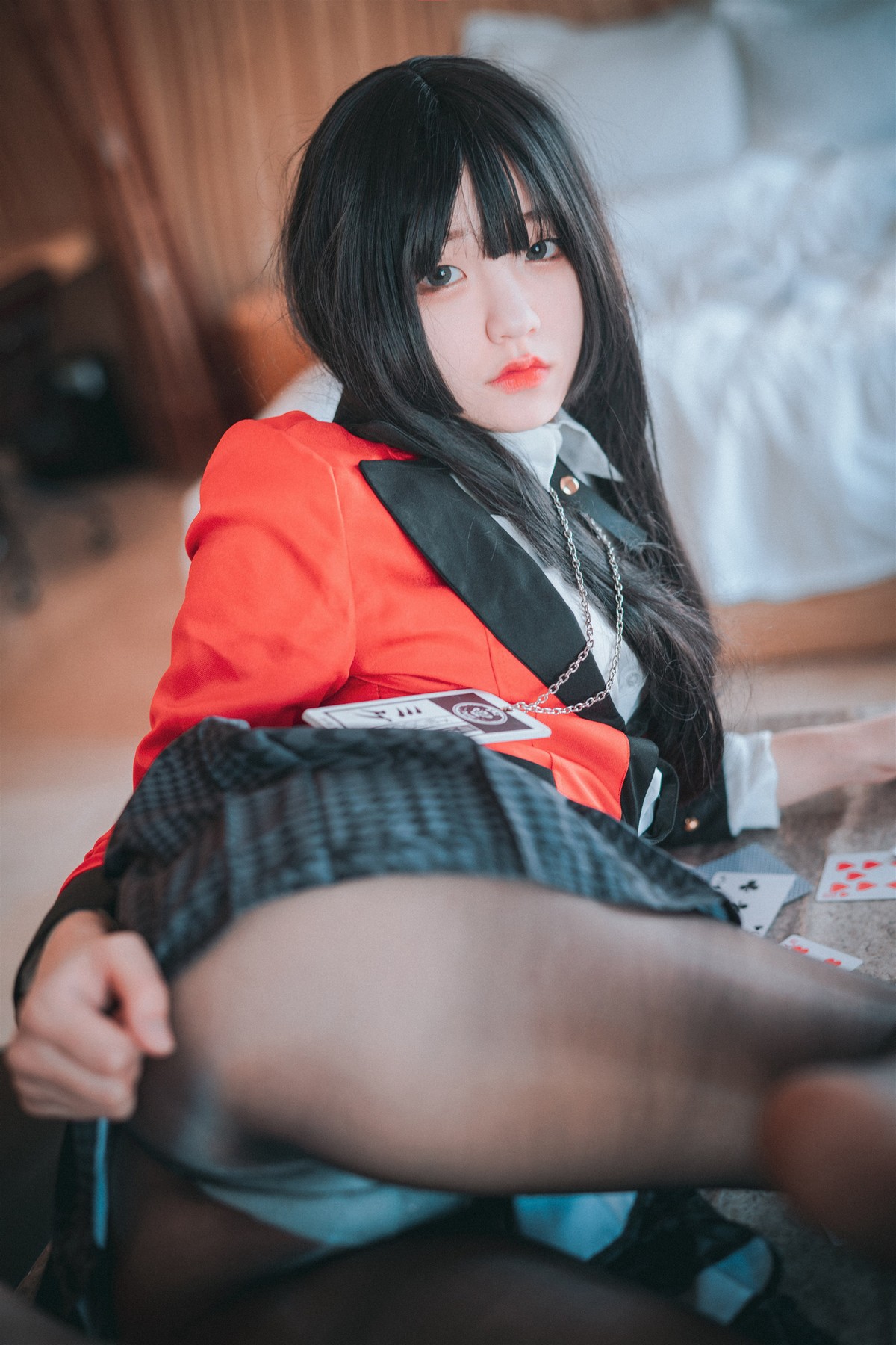 xgyw.top_[DJAWA]No.192_模特Jenny_Gambling with Yumeko主题性感制服配超薄黑丝秀翘臀诱惑写真29P